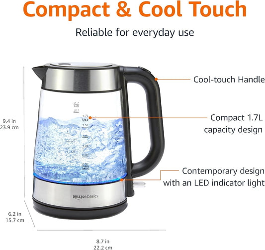 Amazon Basics Electric Glass Kettle
