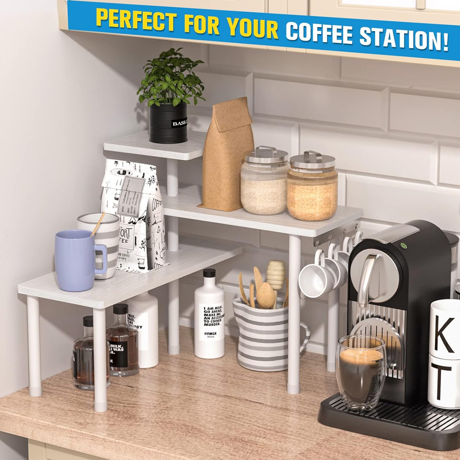 JayRex Bathroom Organizer Countertop Corner Shelf