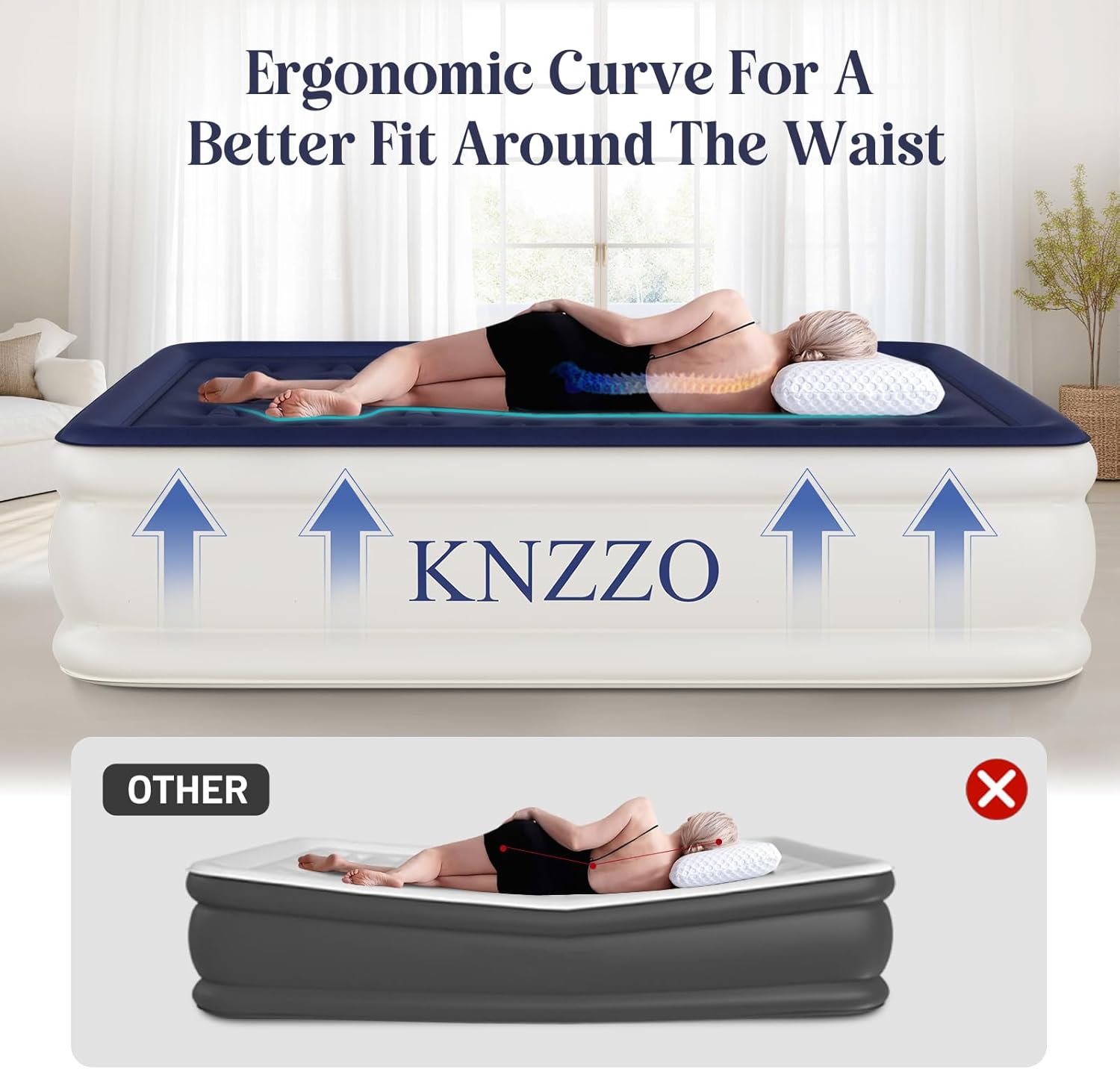 Air Mattress Queen with Built-in Pump