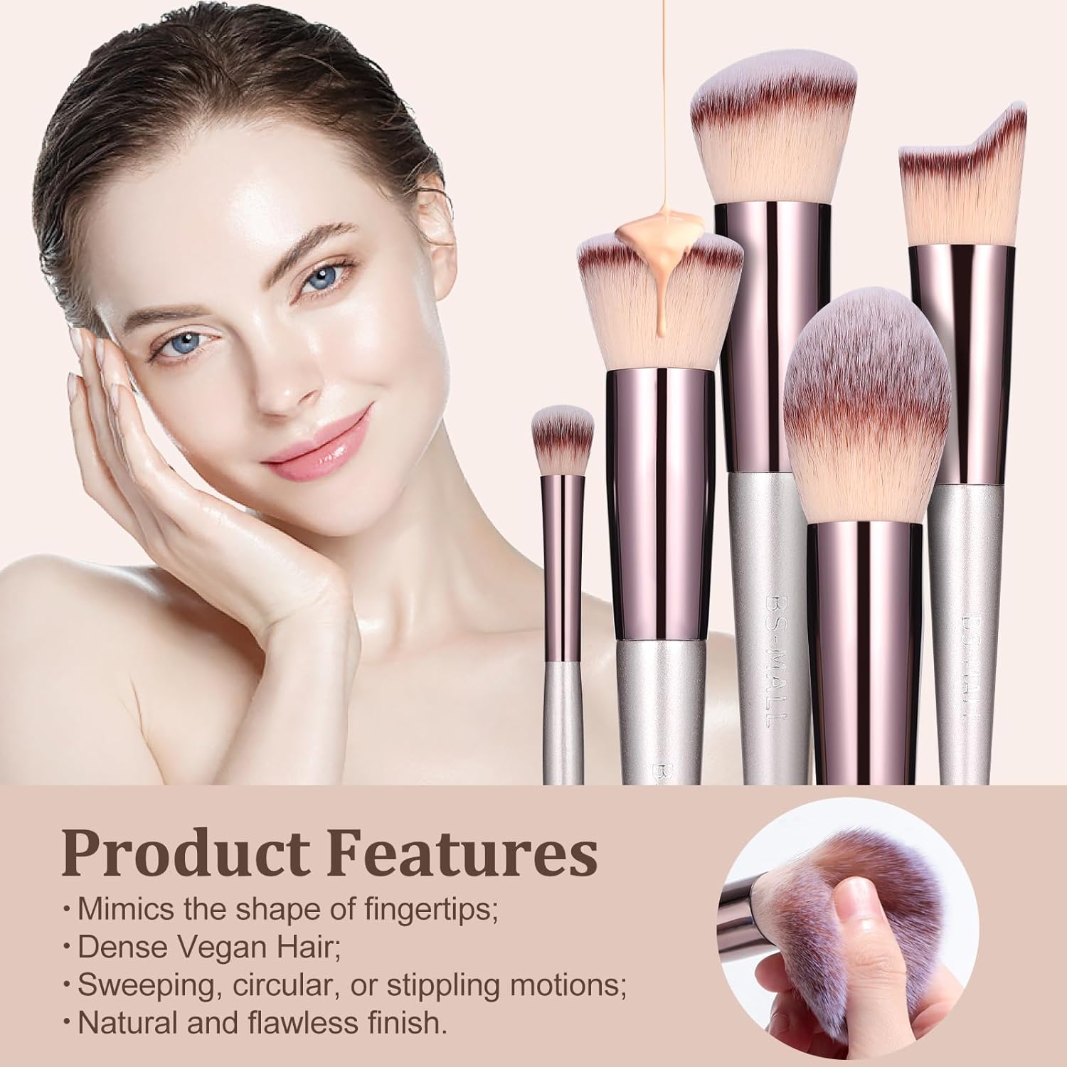 BS-MALL 18 Pcs Makeup Brush Set