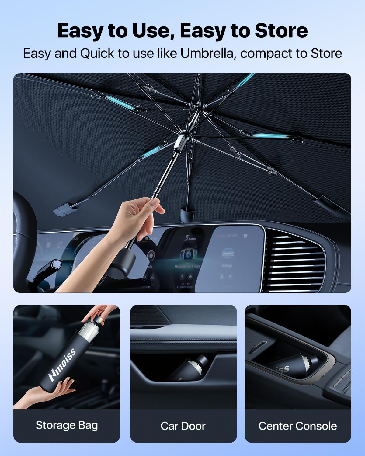 Nmoiss Windshield Sun Shade Umbrella 2025