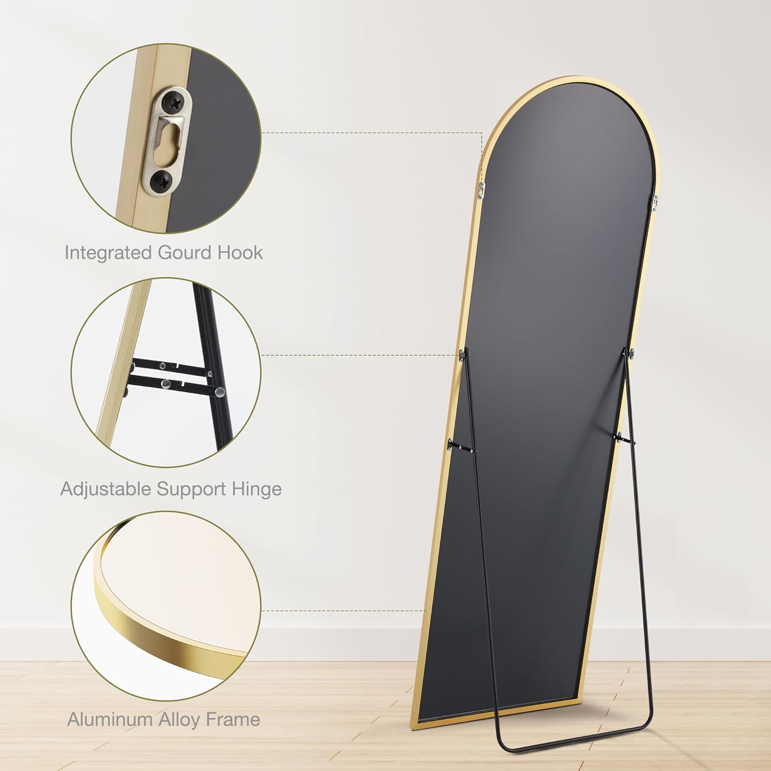 Sweetcrispy Arched Full Body Mirror