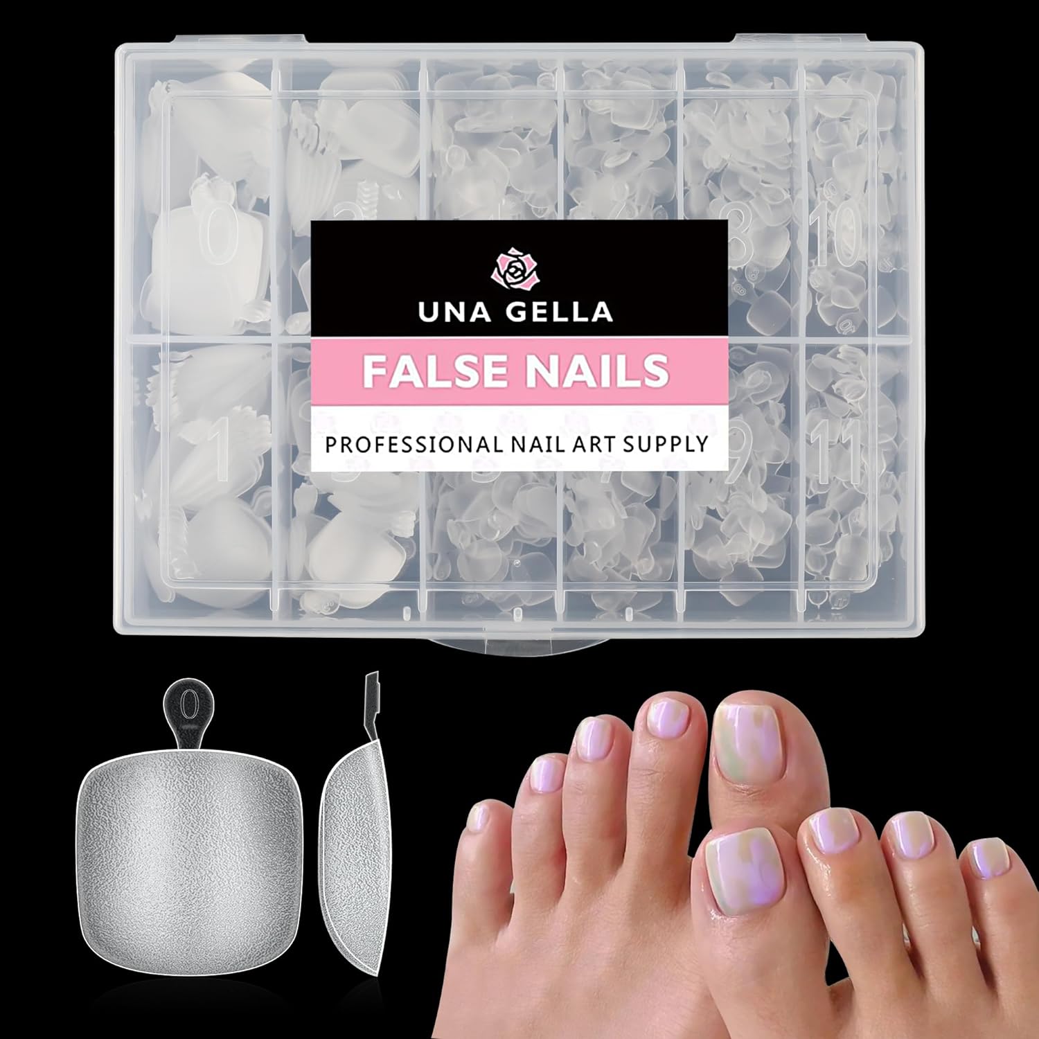UNA GELLA Almond Gel Nail Tips