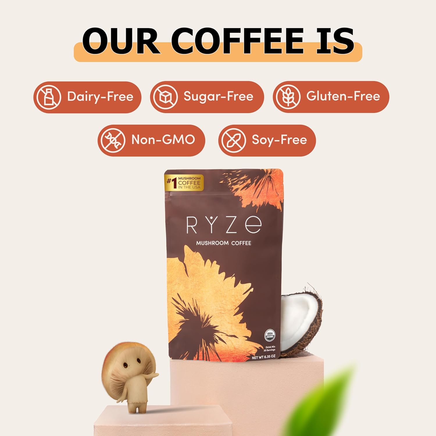 RYZE Superfoods Mushroom Coffee – Organic