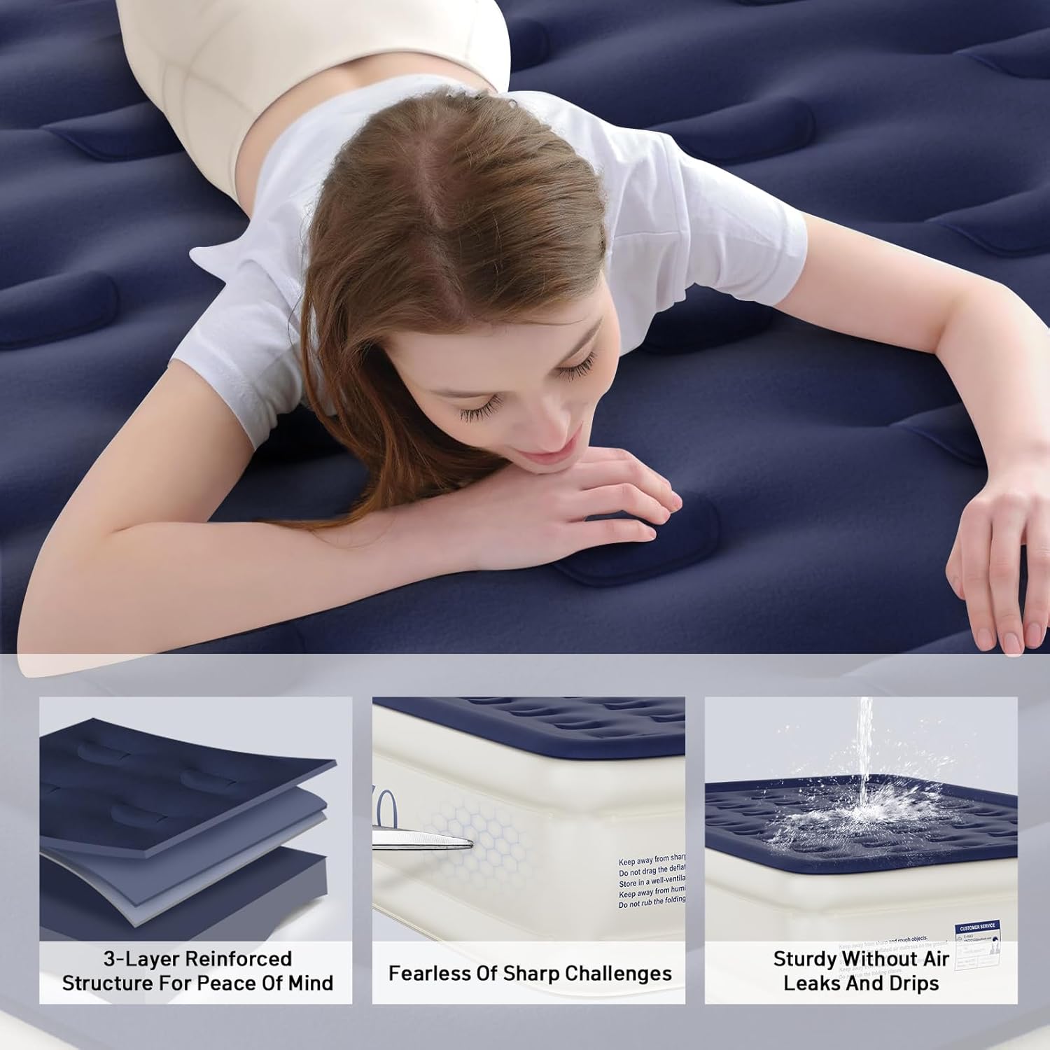 Air Mattress Queen with Built-in Pump