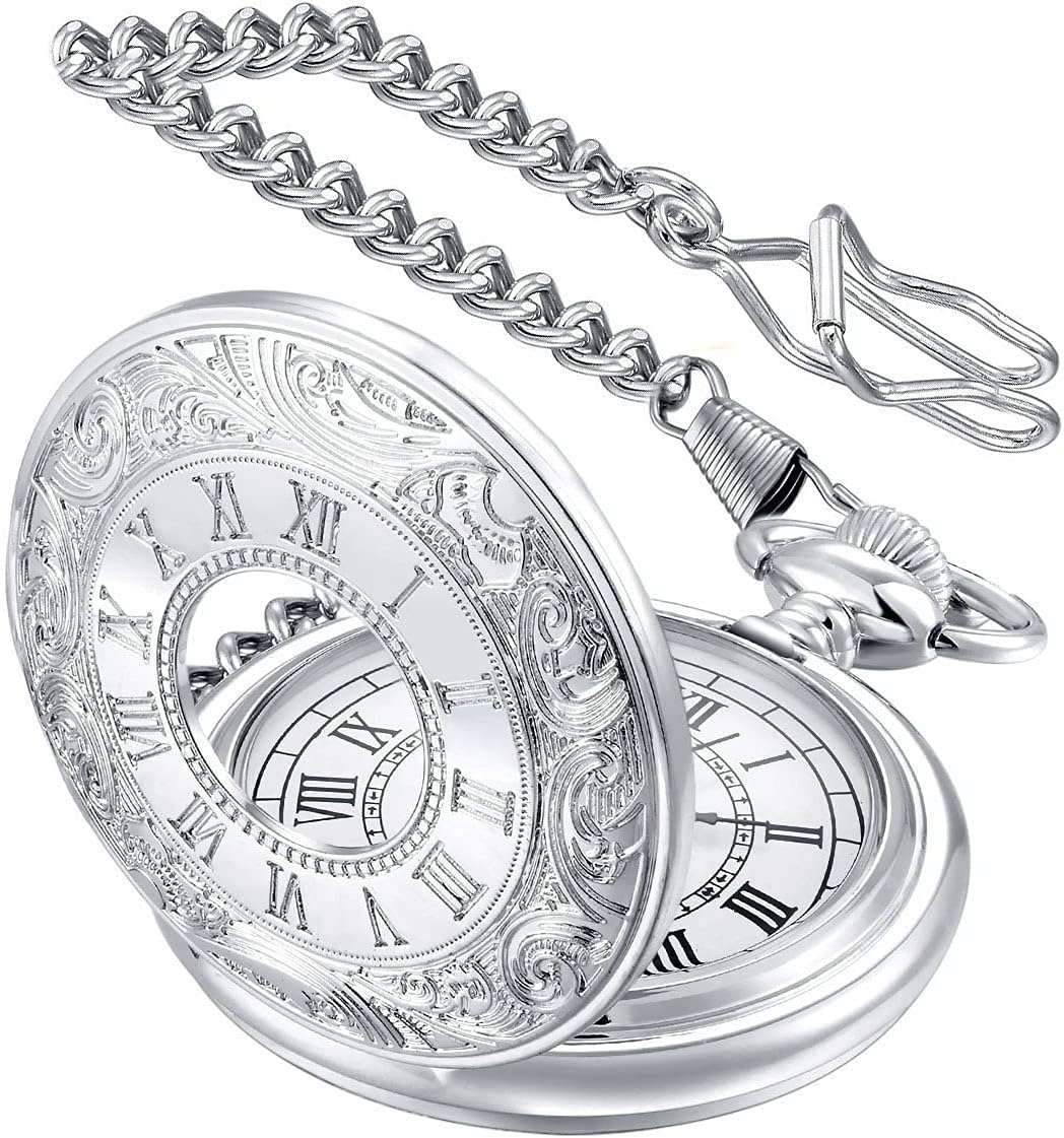 LYMFHCH Vintage Pocket Watch Roman Numerals Scale