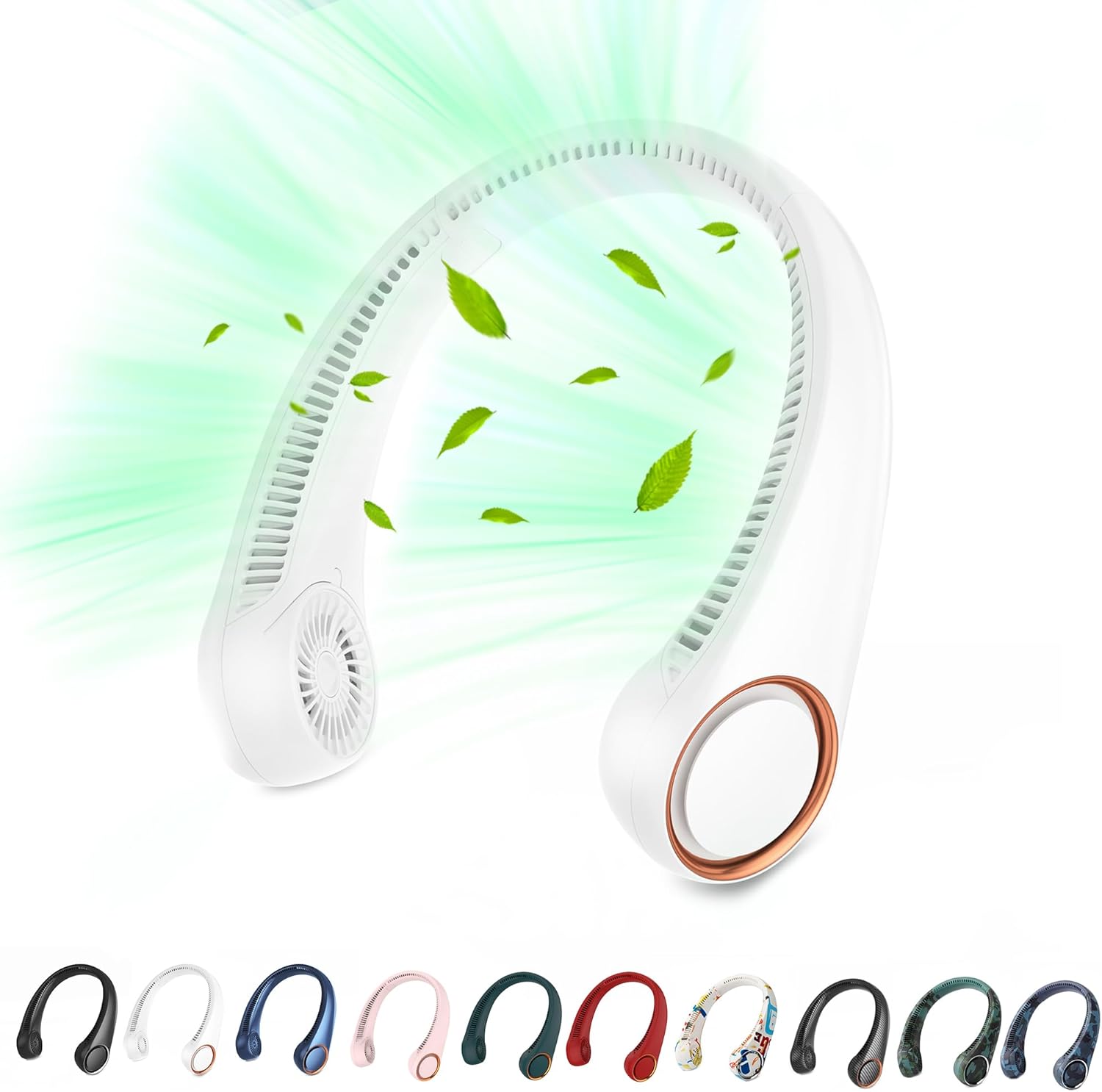 Bladeless Neck Fan – 360° Cooling
