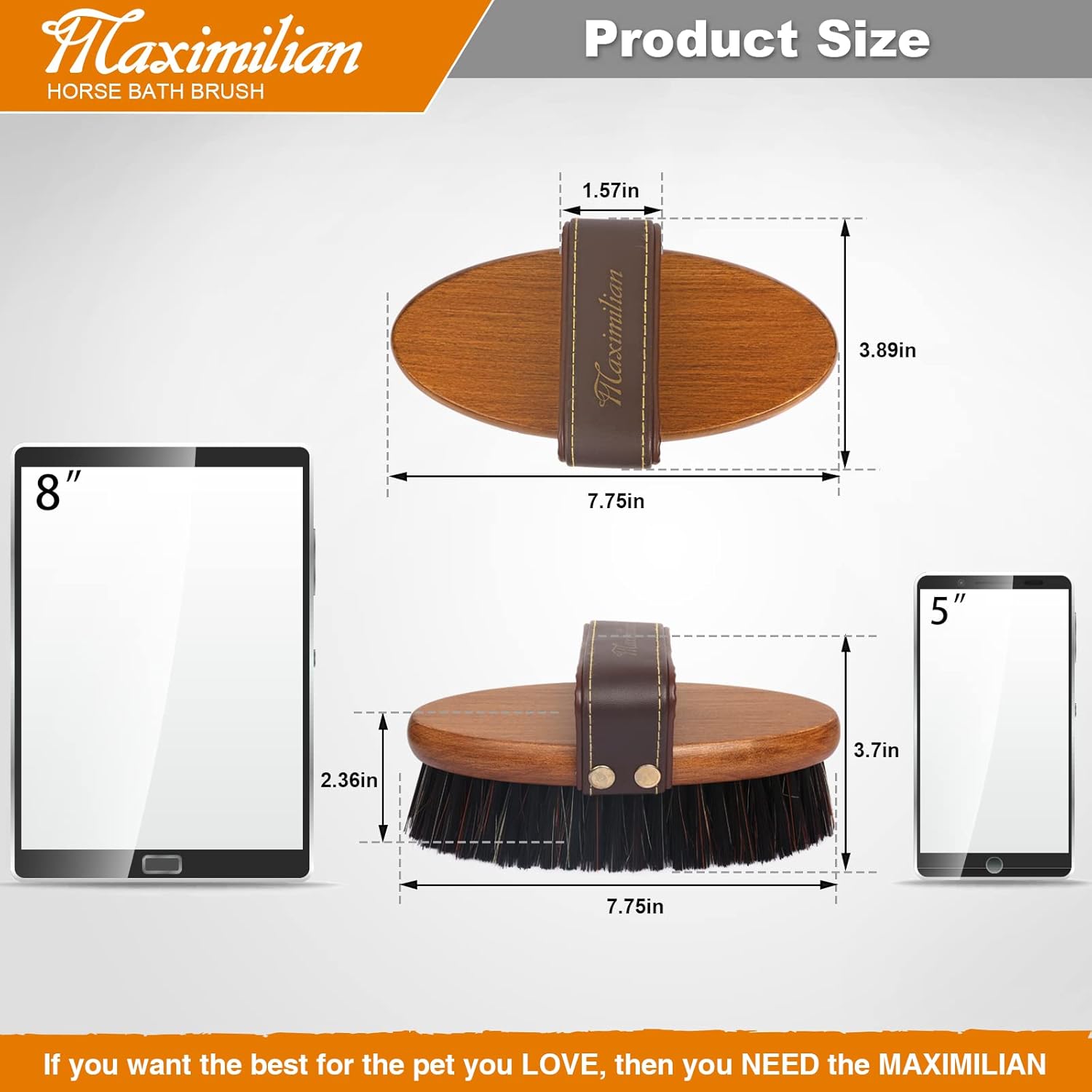 MAXIMILIAN World Class Handmade Body Horse Brush