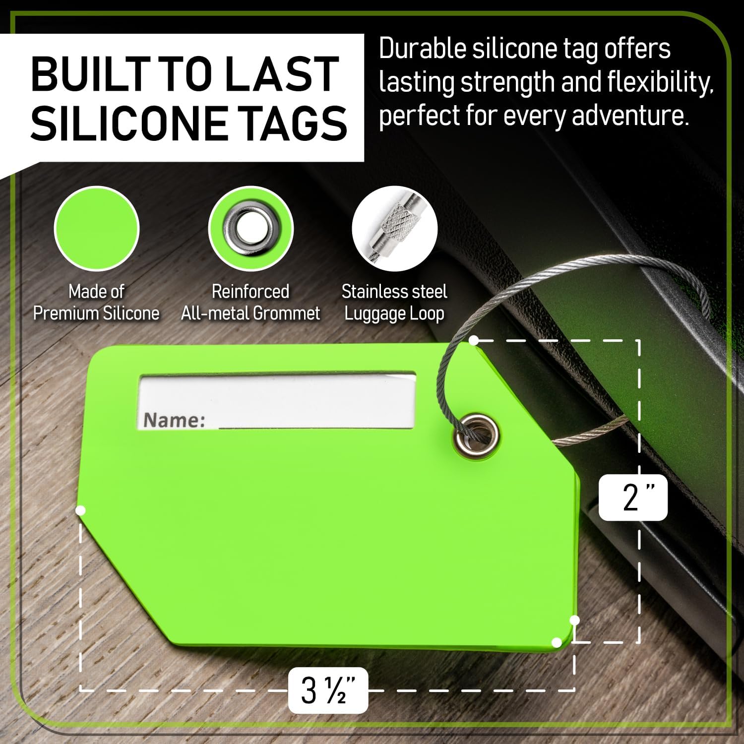 Untethered Durable Luggage Tags for Suitcases