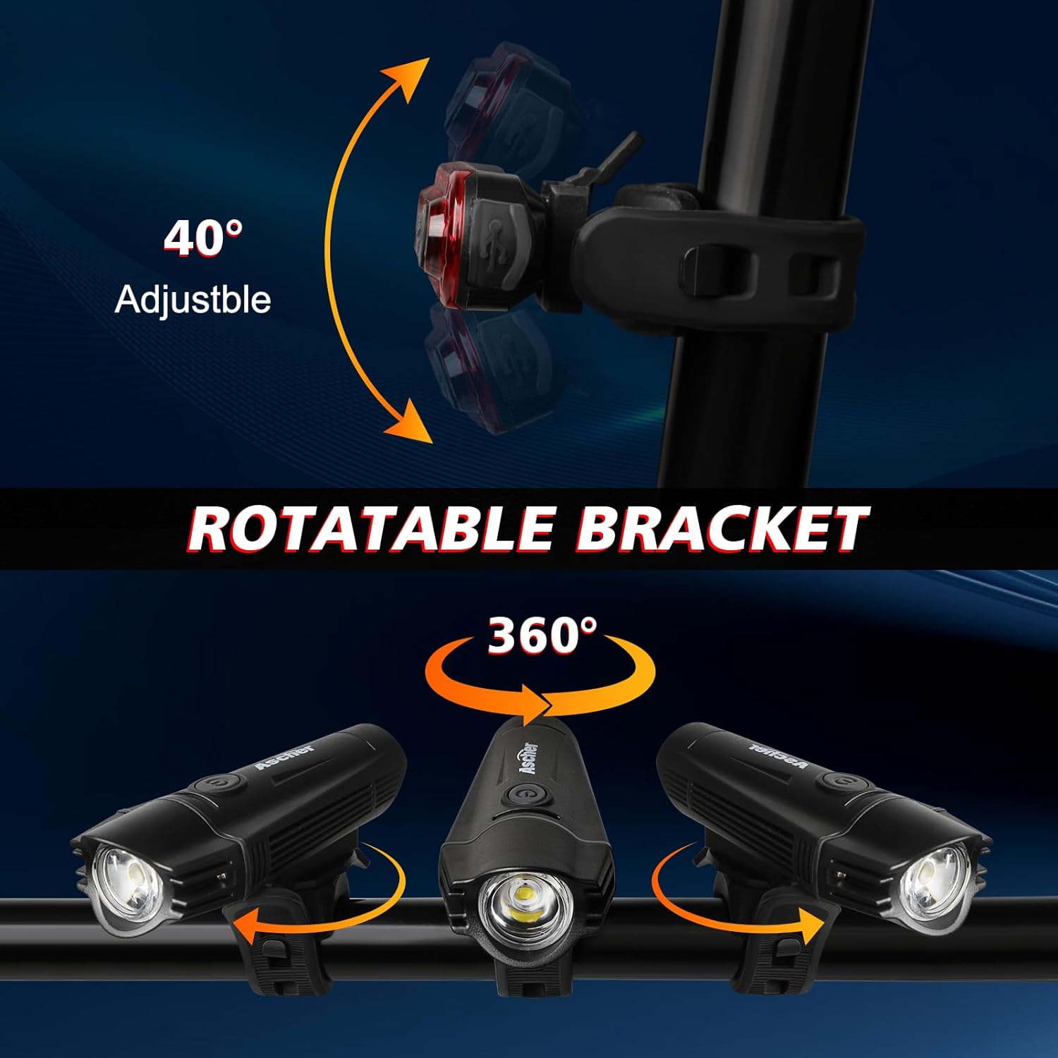 Ascher Ultra Bright Bike Light