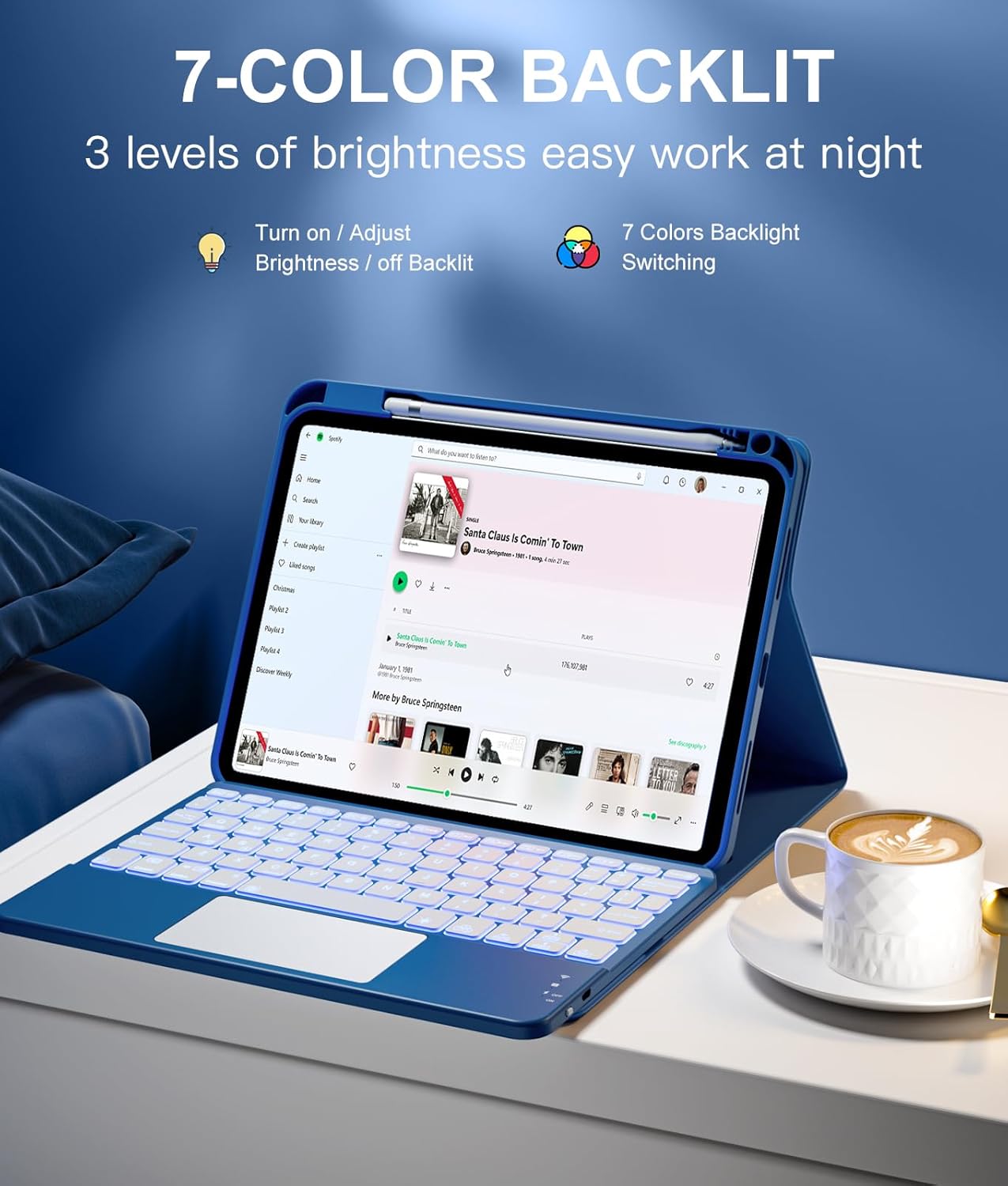 Harvopu Compatible for iPad 11th 10th Generation Case with Keyboard