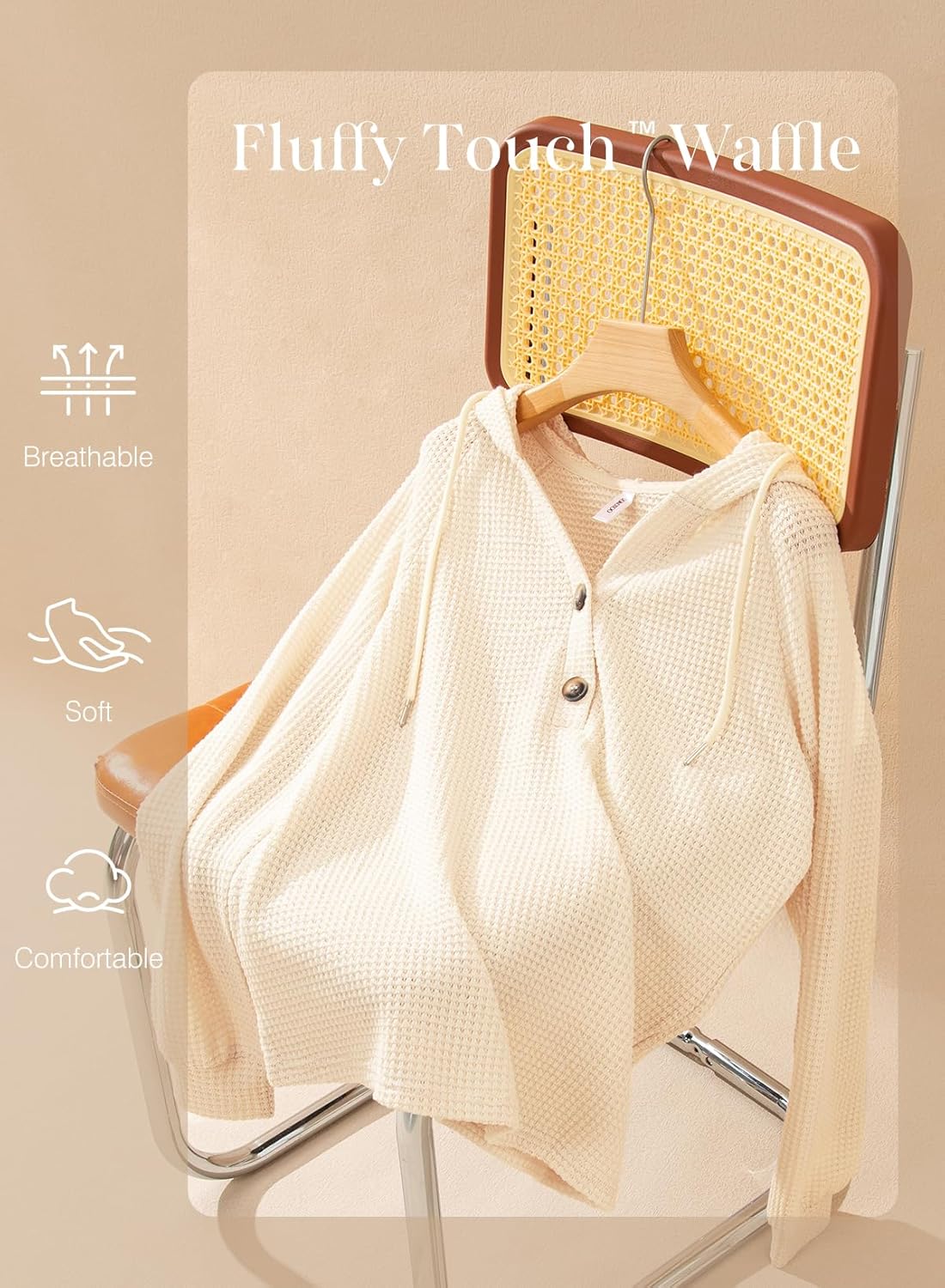 Dokotoo Hoodies for Women Waffle Knit Long Sweatshir