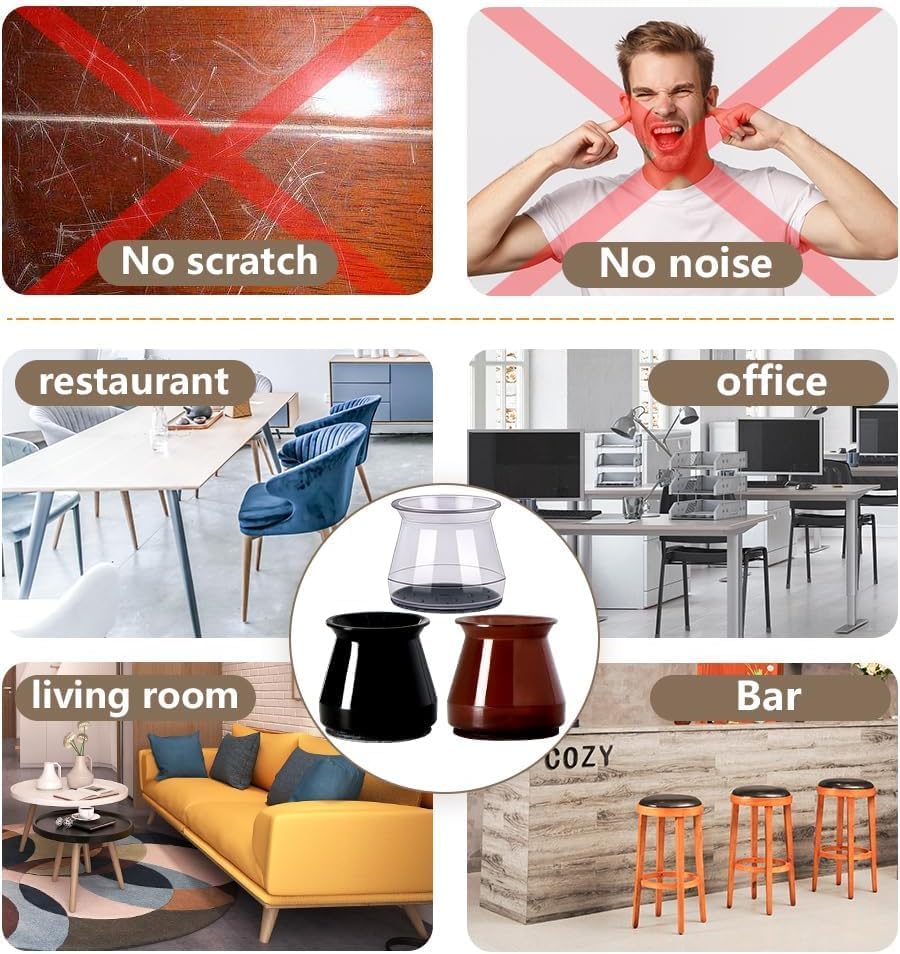 BUMACO 40Pcs Chair Leg Floor Protectors