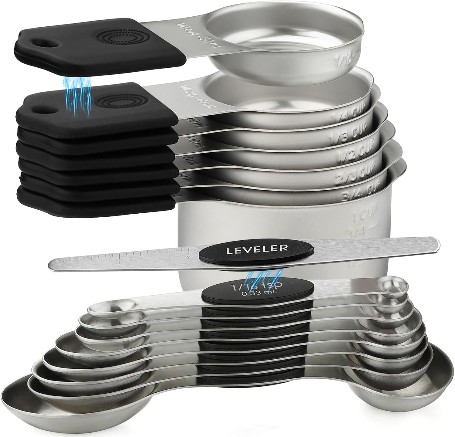 Magnetic Measuring Cups and Spoons Set