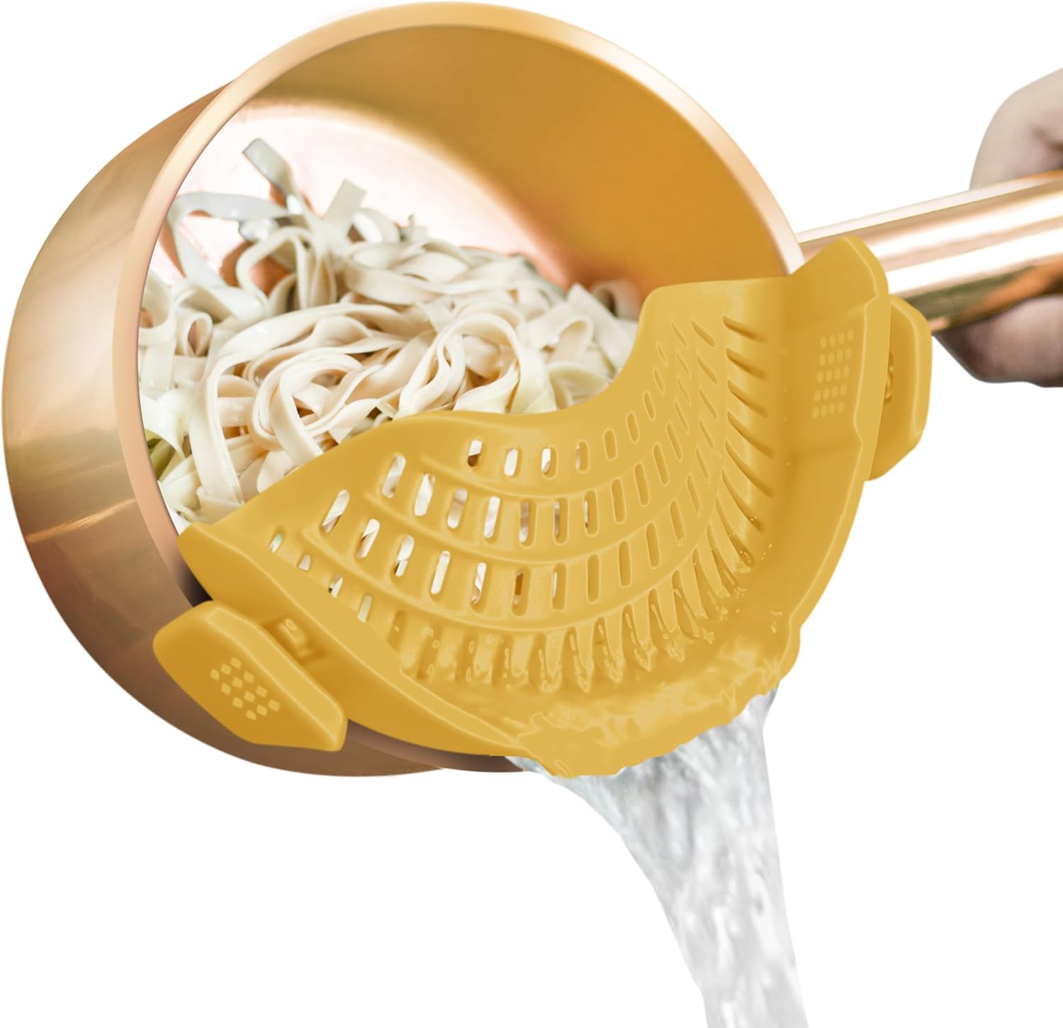 AUOON Clip On Strainer Silicone for All Pots and Pans