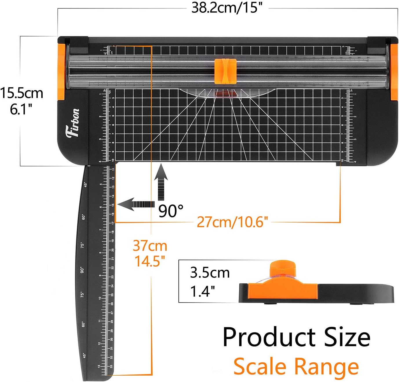 Firbon A4 Paper Cutter 12-Inch Scrapbooking Trimmer