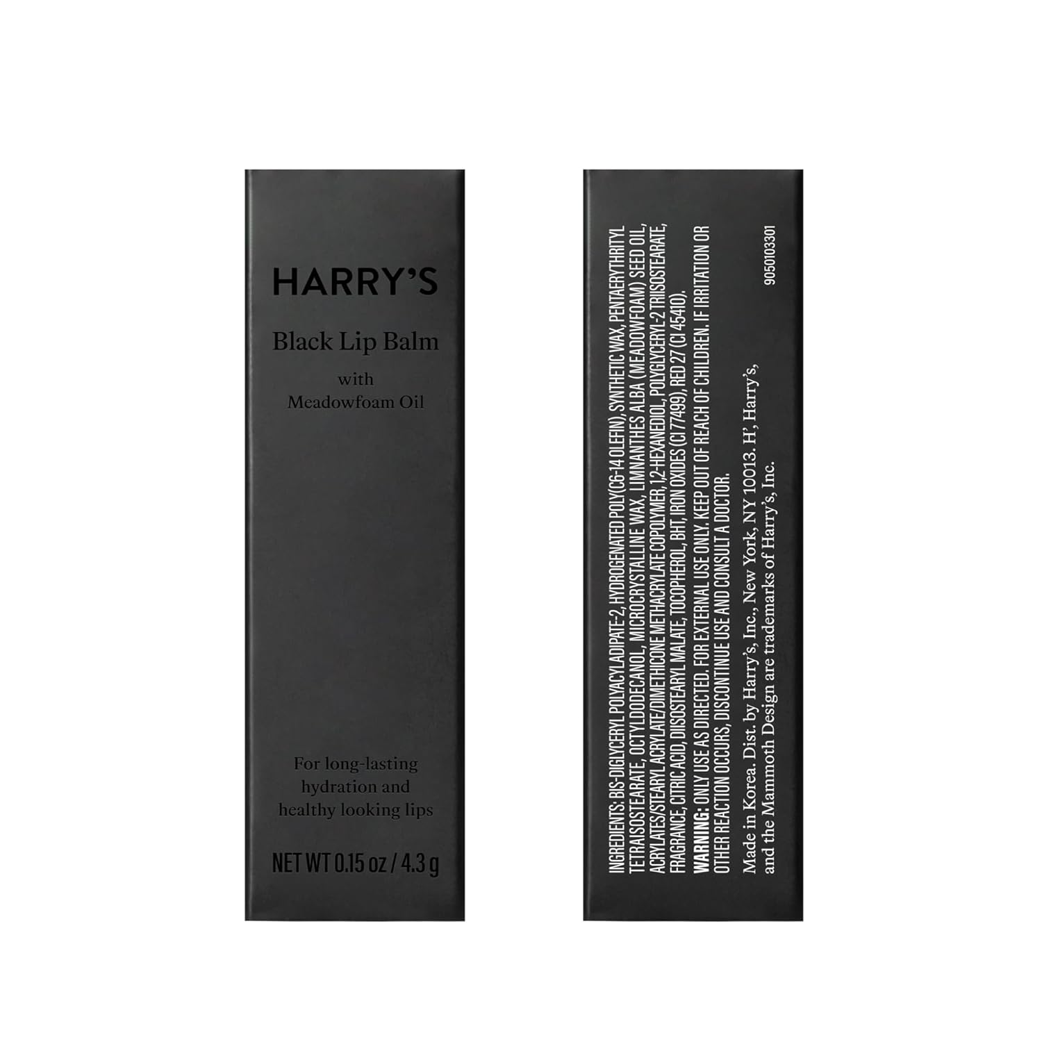 Harry's Black Lip Balm for Men Hydrating Men's Lip Balm