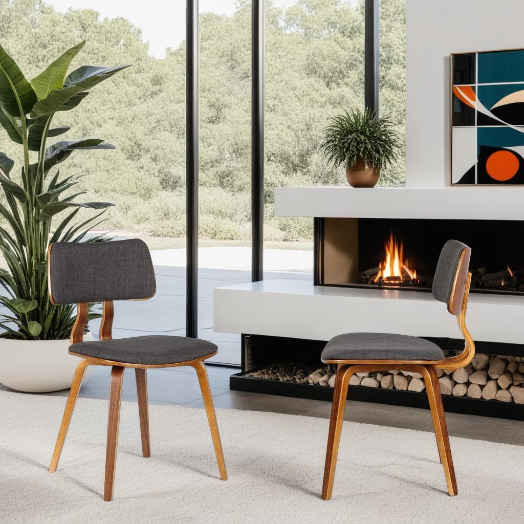 Armen Living Jaguar Mid Century Modern Dining Accent Chair