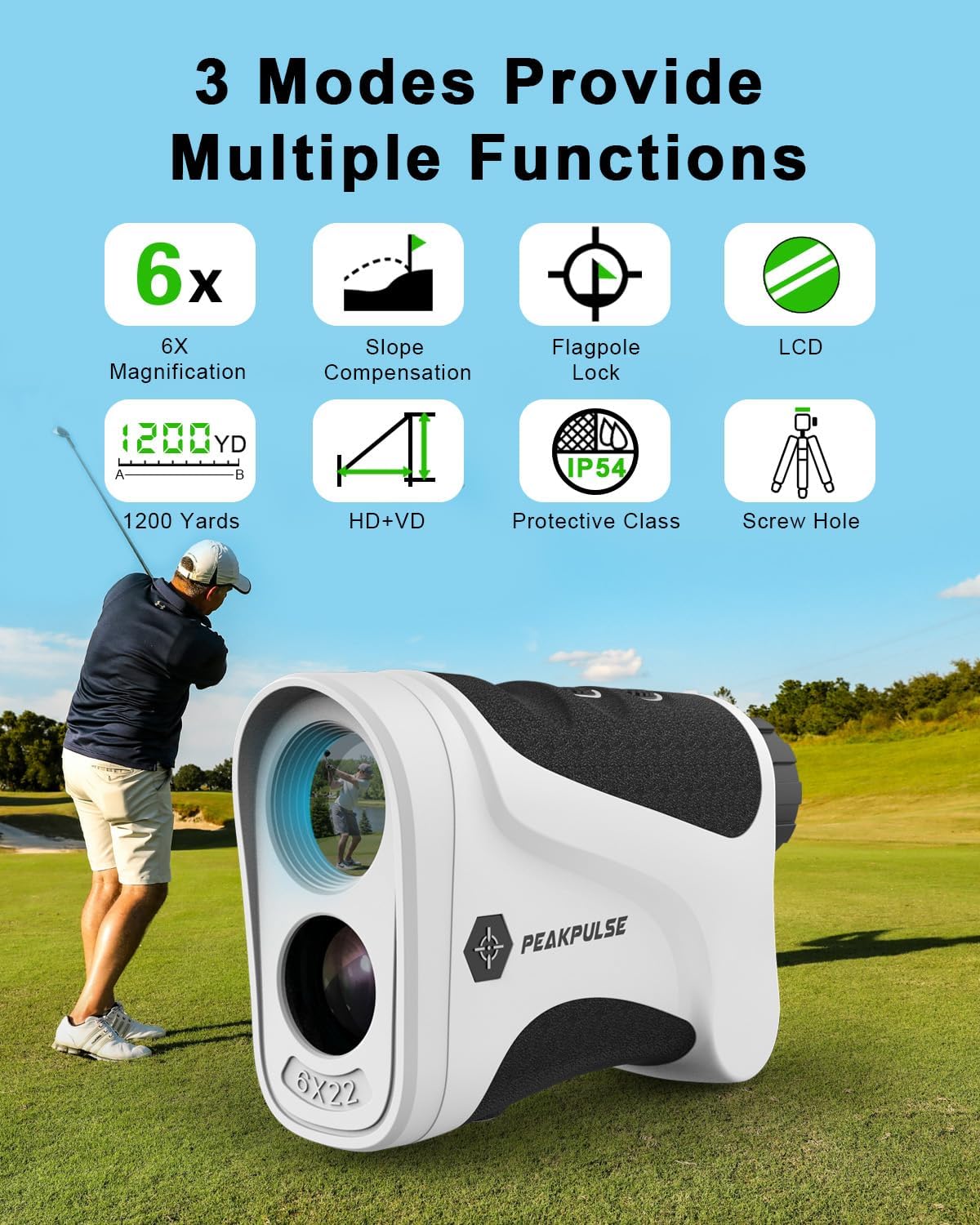 Golf Rangefinder Yards Golfing 6X Magnification