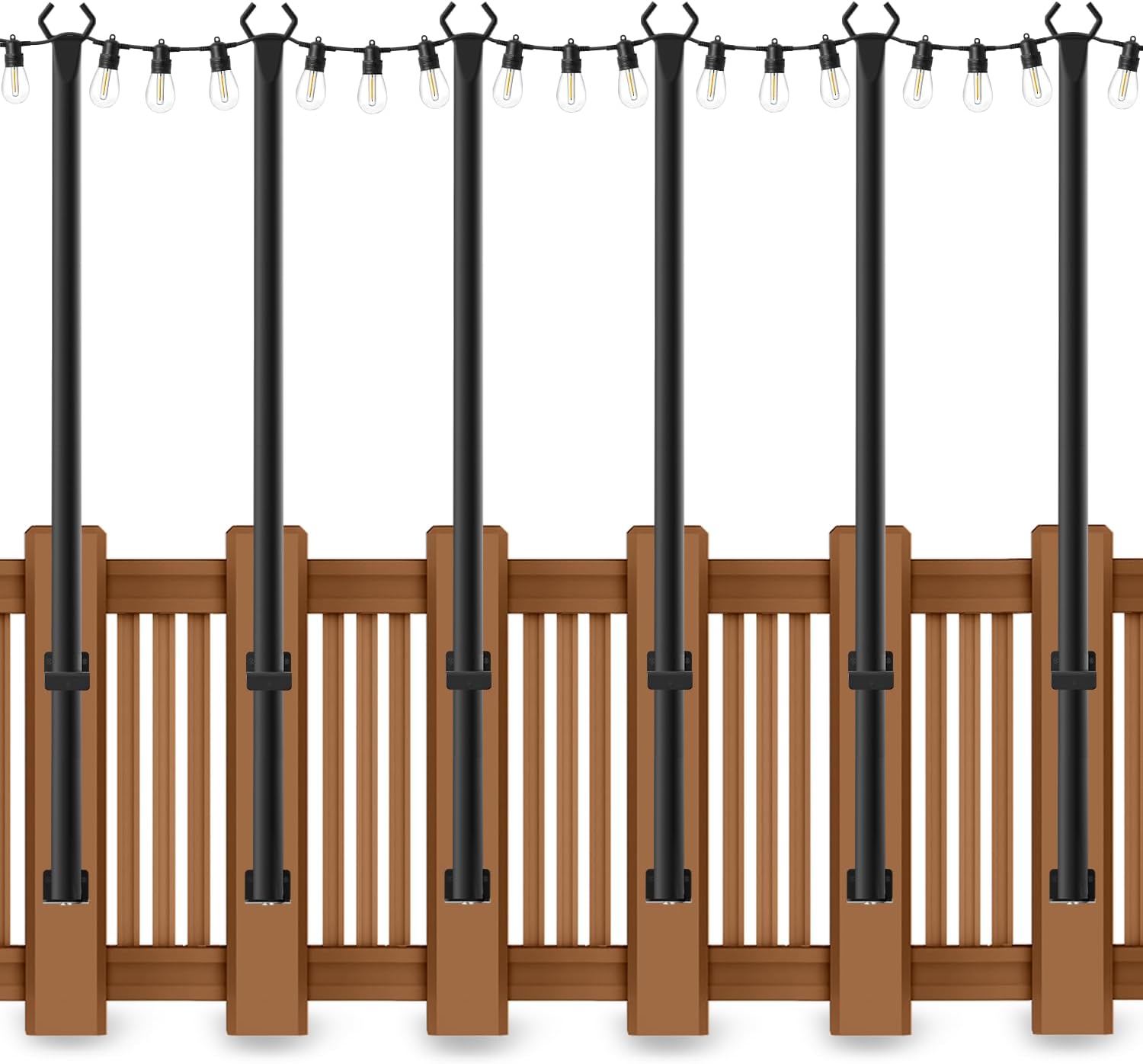 String Light Poles Outdoor String Light Pole with Hooks