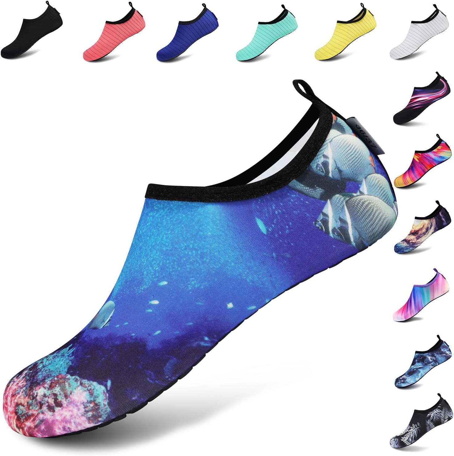 VIFUUR Water Shoes – Barefoot Quick-Dry Aqua Socks