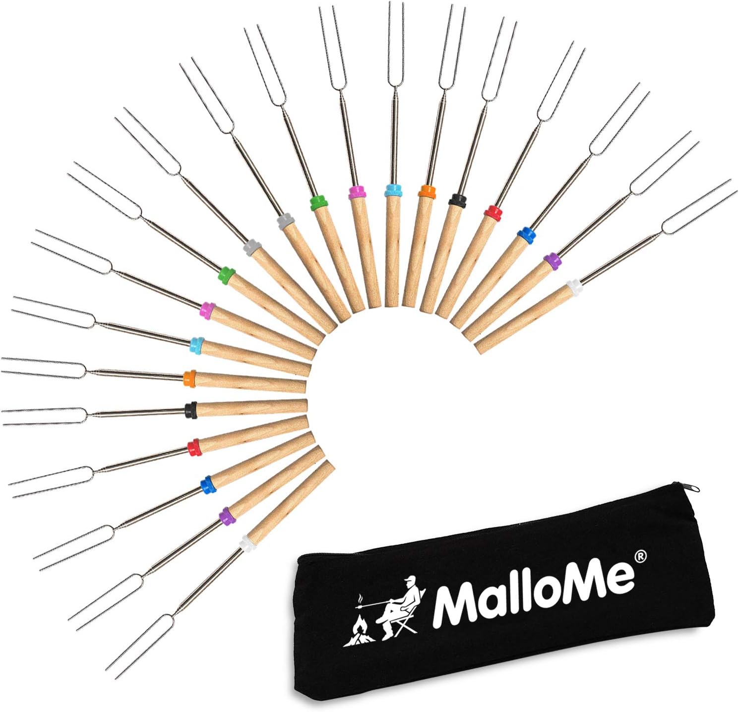 MalloMe S’mores Sticks – 32" Roasting Skewers