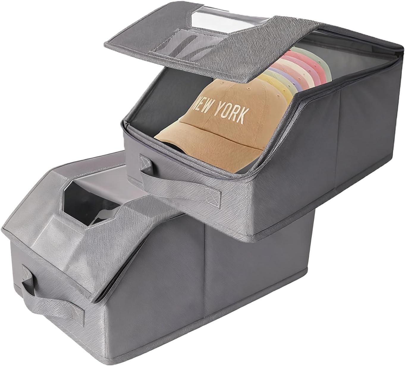 2 Pcs Stackable Hat Organizer for Baseball Caps