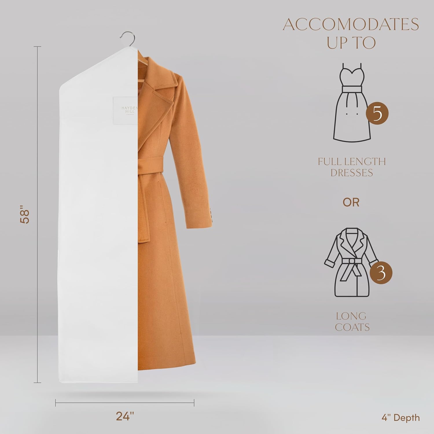 Hayden Hill Luxury Organic Cotton Garment Storage Bag