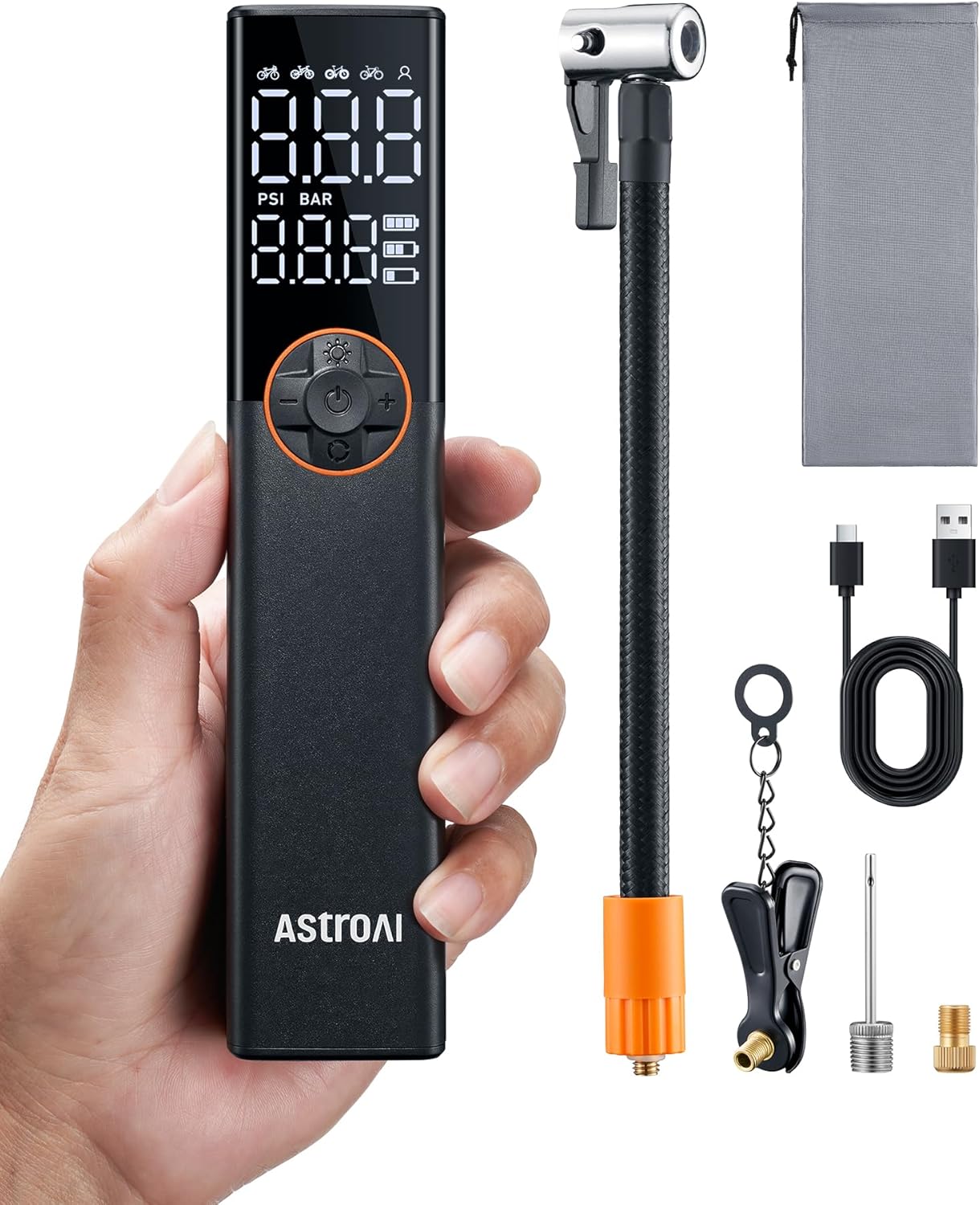 AstroAI L8 Portable Bike Pump Bicycle Tire Inflator