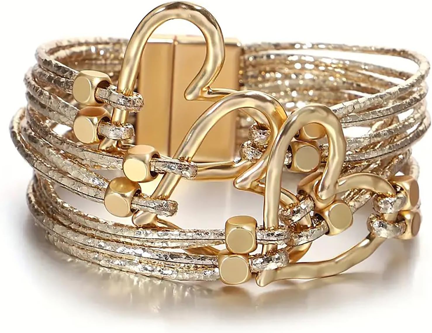 Fesciory Boho Leather Wrap Bracelet Women