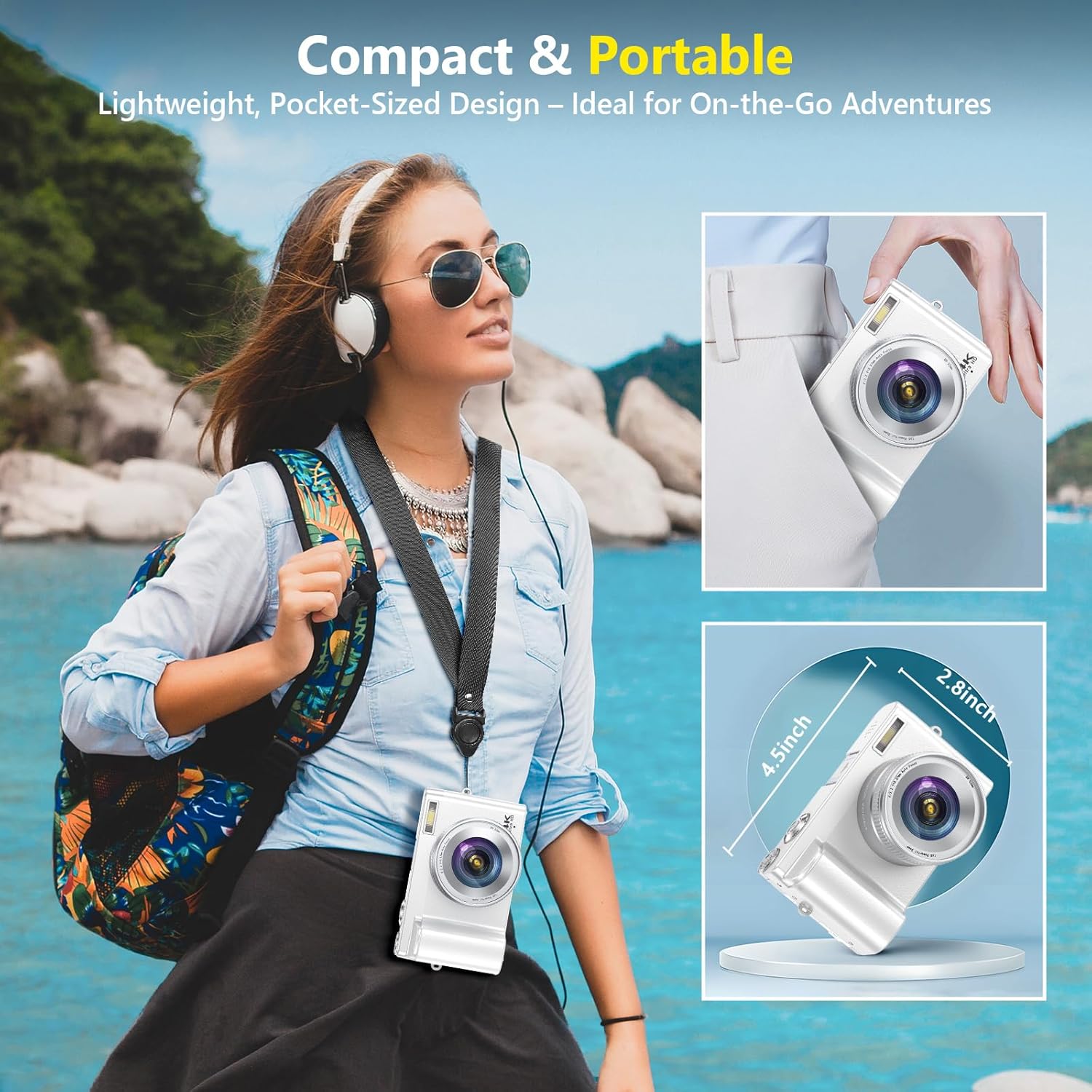 4K 64MP Autofocus Vlogging Camera WiFi