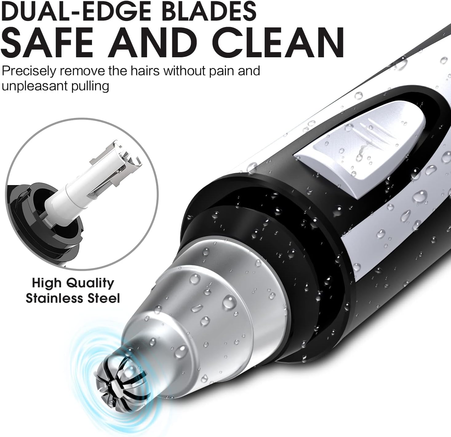 Ear & Nose Hair Trimmer, Painless Waterproof