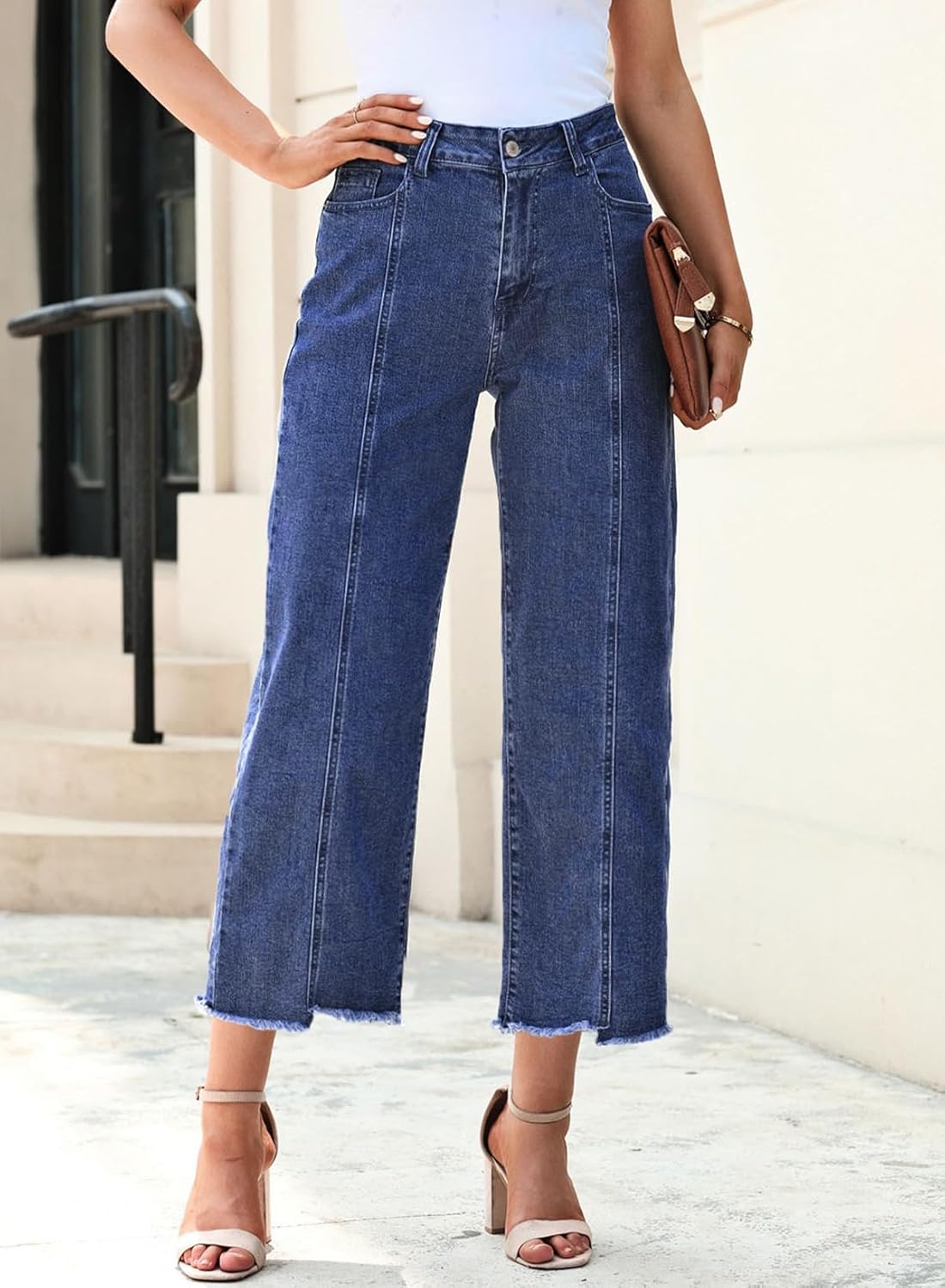 Sidefeel Women's Jeans High Waisted Wide Leg