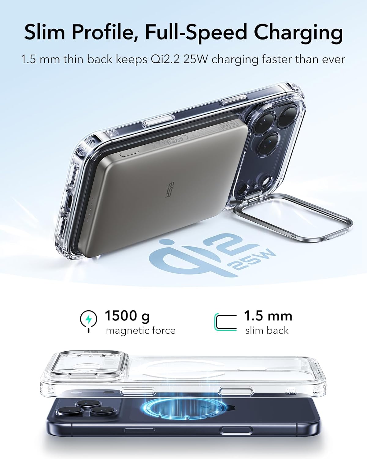 ESR for iPhone 17 Pro Max Case with Stash Stand