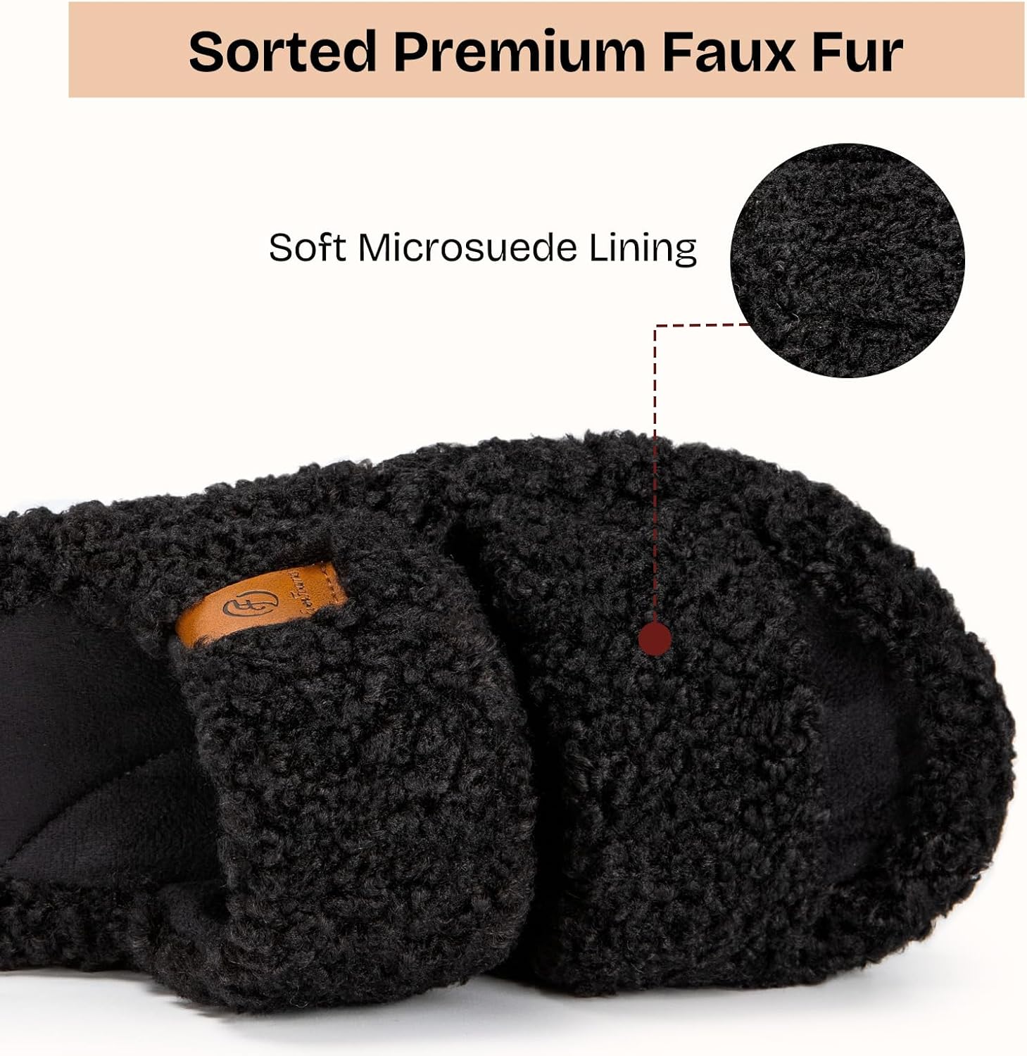 EverFoams Womens Fuzzy Open-toe Slippers