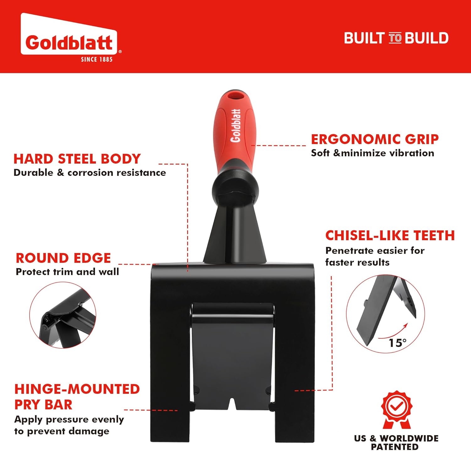 Goldblatt Trim Puller 4-Inch Tile Removal Multi-Tool