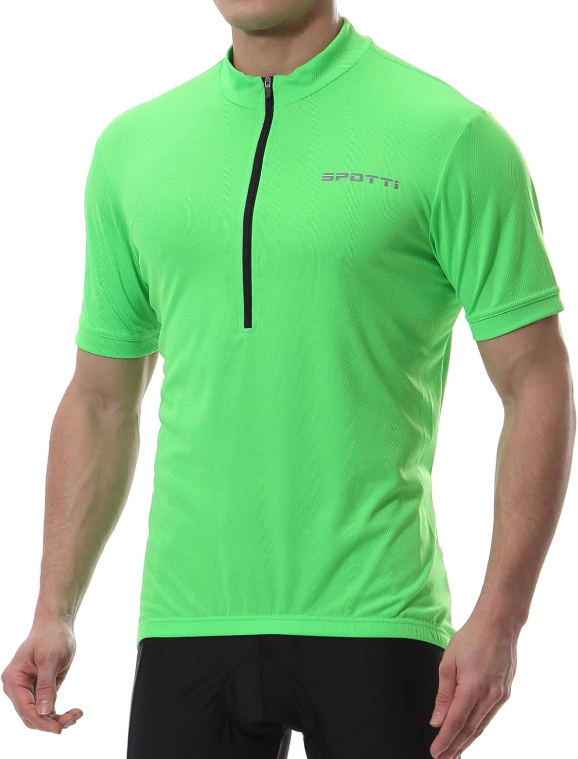 Spotti Men's Cycling Bike Jersey Short Sleeve with 3 Rear Pockets