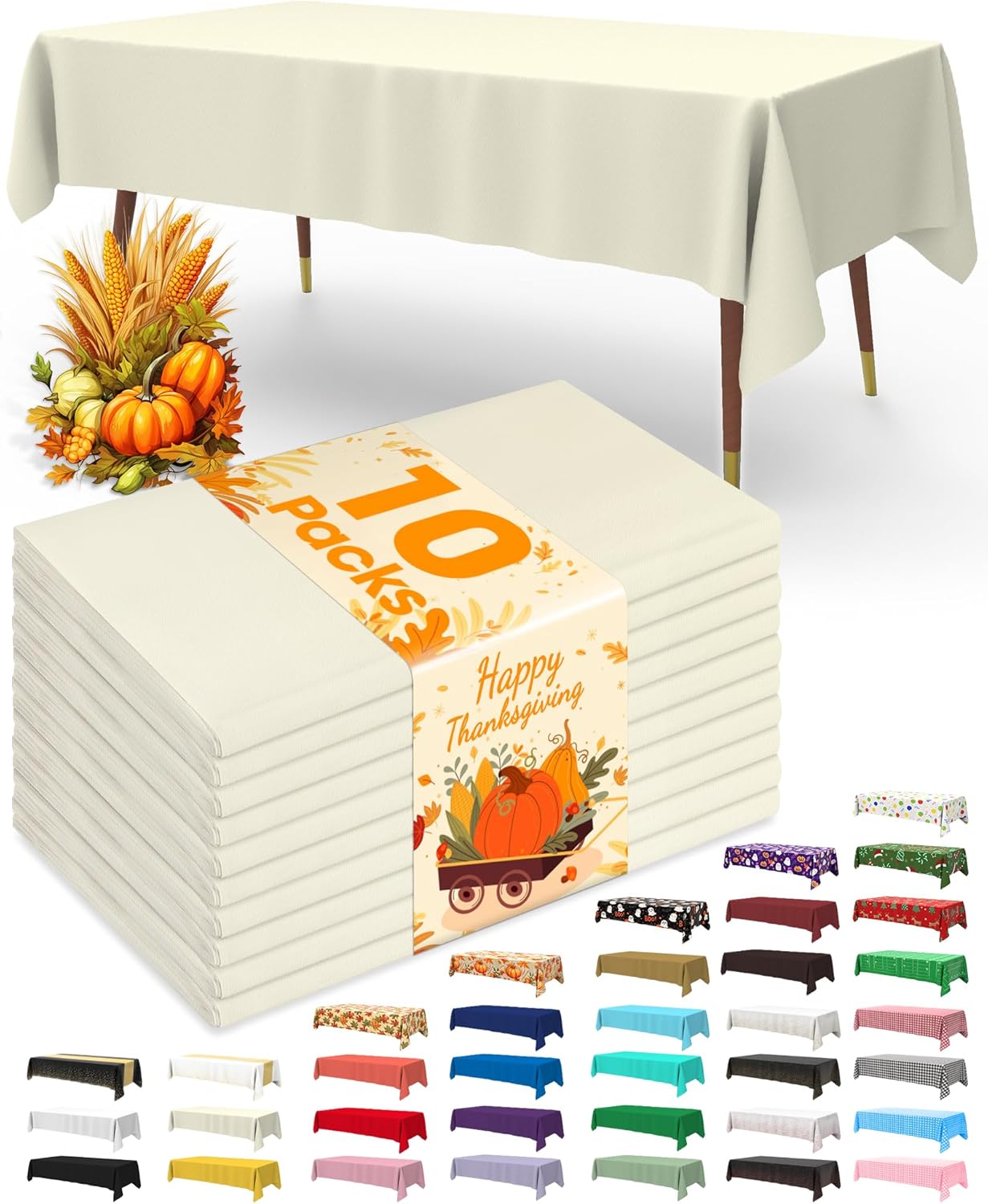 Pureegg Disposable Plastic Tablecloths