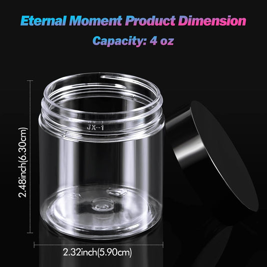 4 OZ Plastic Jars Round Clear Cosmetic Container