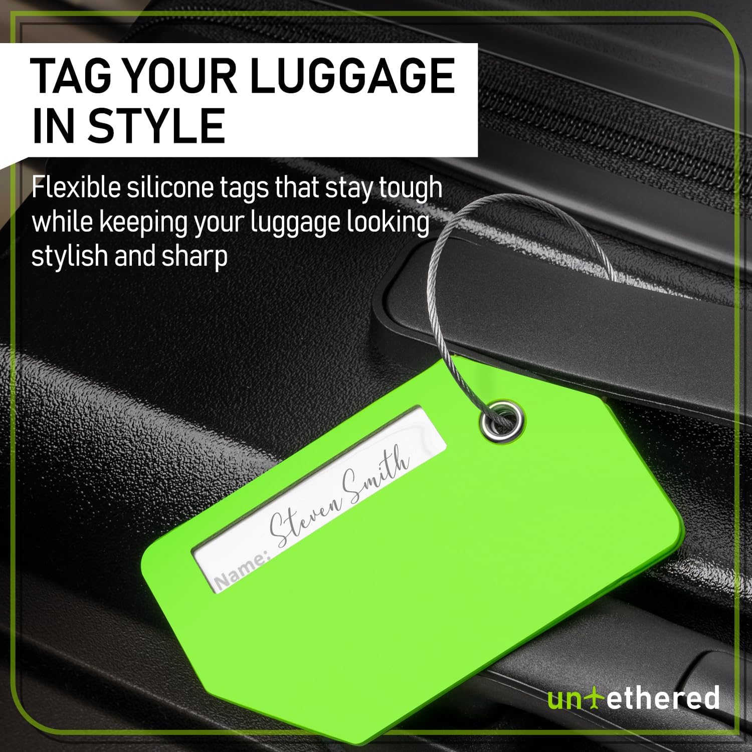 Untethered Durable Luggage Tags for Suitcases