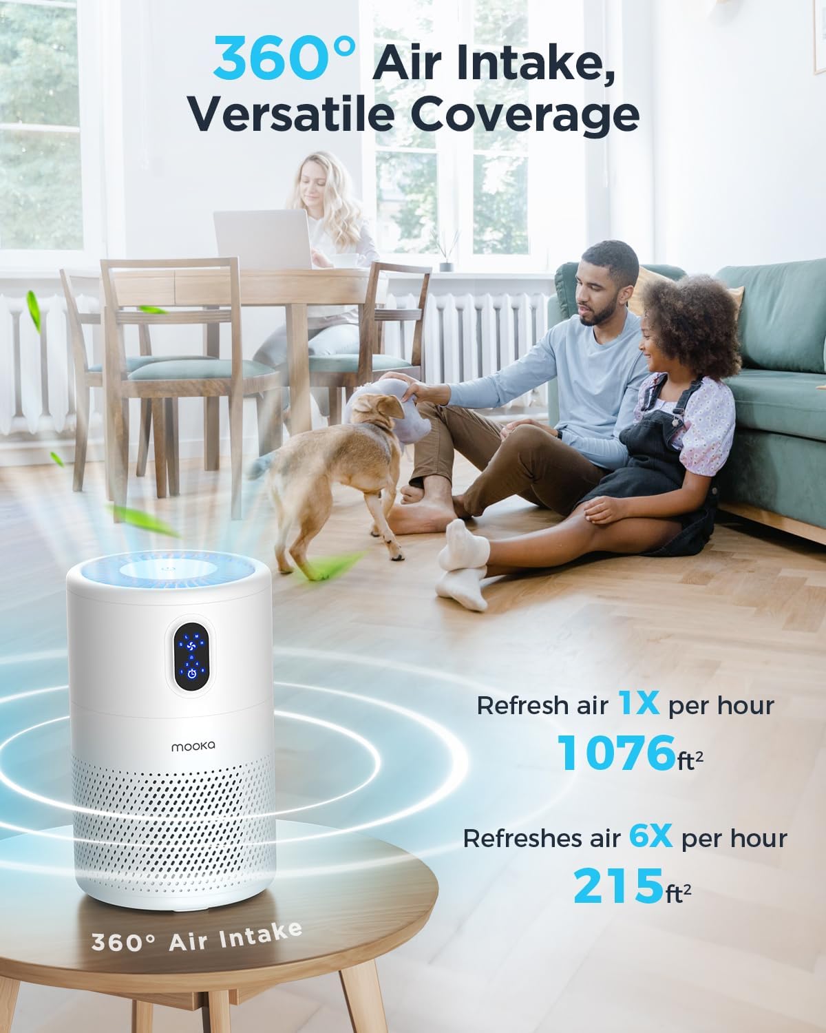 MOOKA Air Purifier for Large Rooms