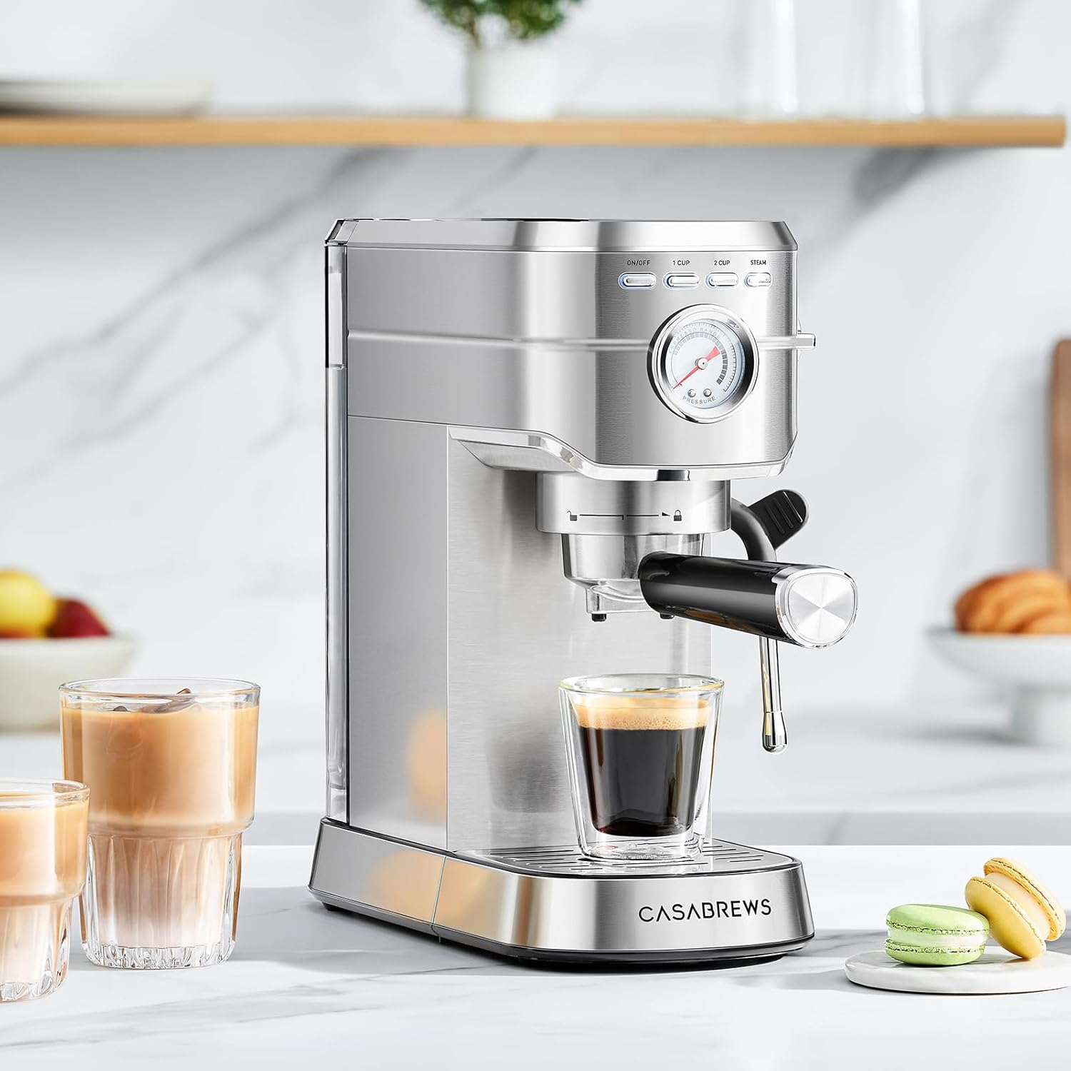 CASABREWS Espresso Machine 20-Bar with Milk Frother