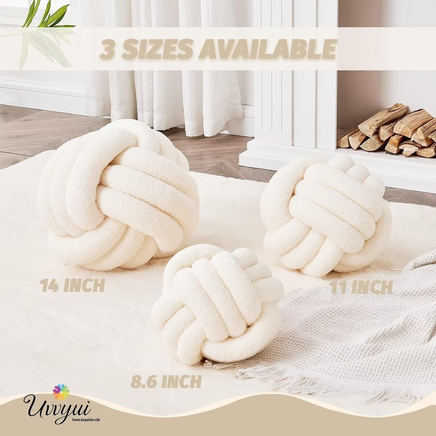 Uvvyui Knot Pillow Ball Soft Home Decorative