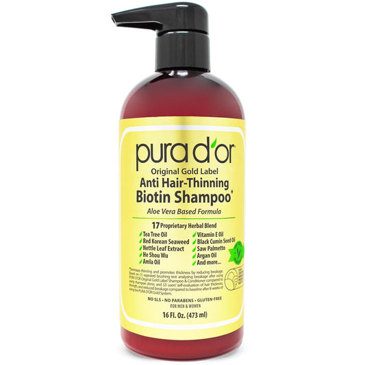 PURA D'OR Anti-Thinning Shampoo with Argan Oil