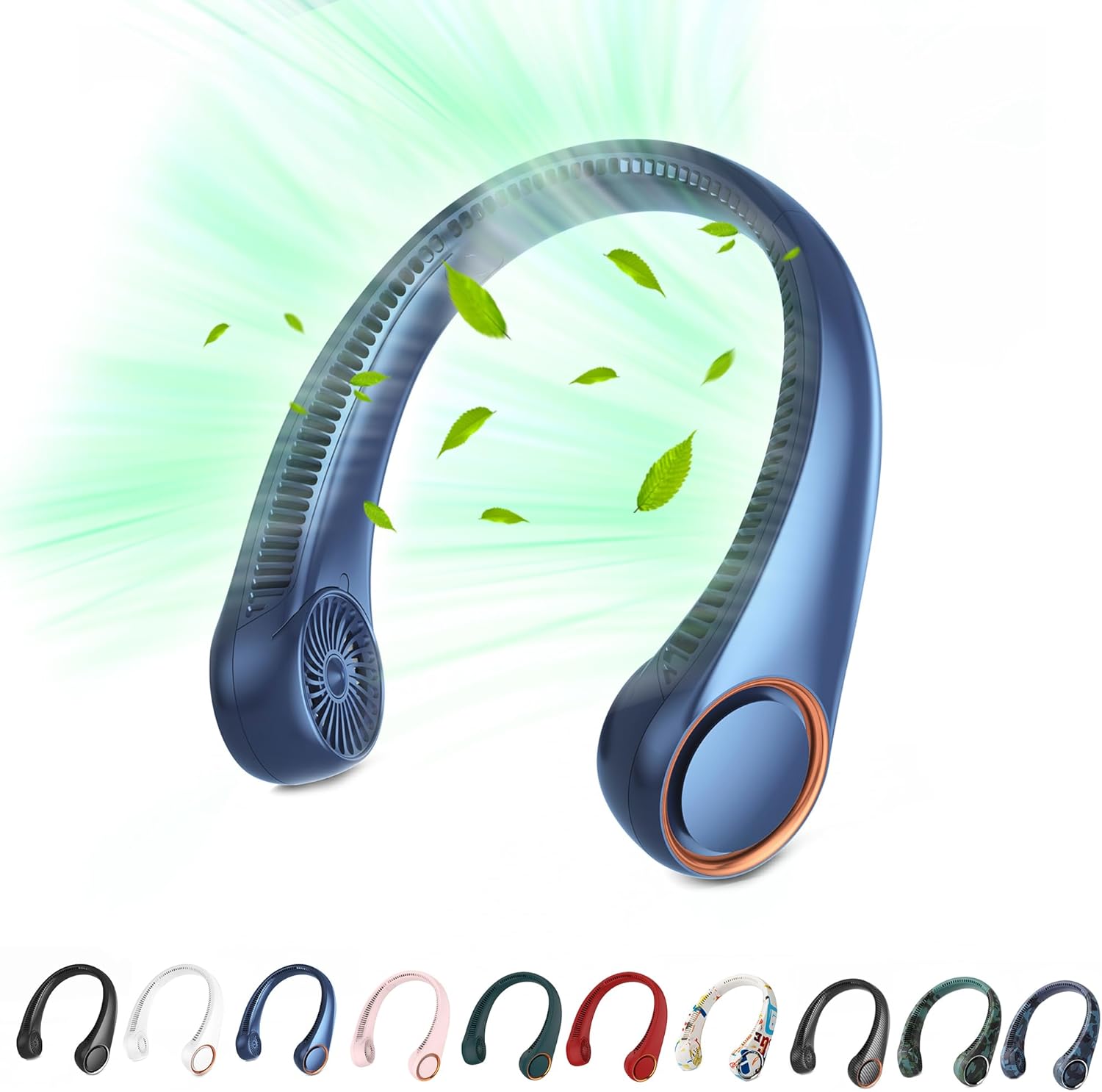 Bladeless Neck Fan – 360° Cooling