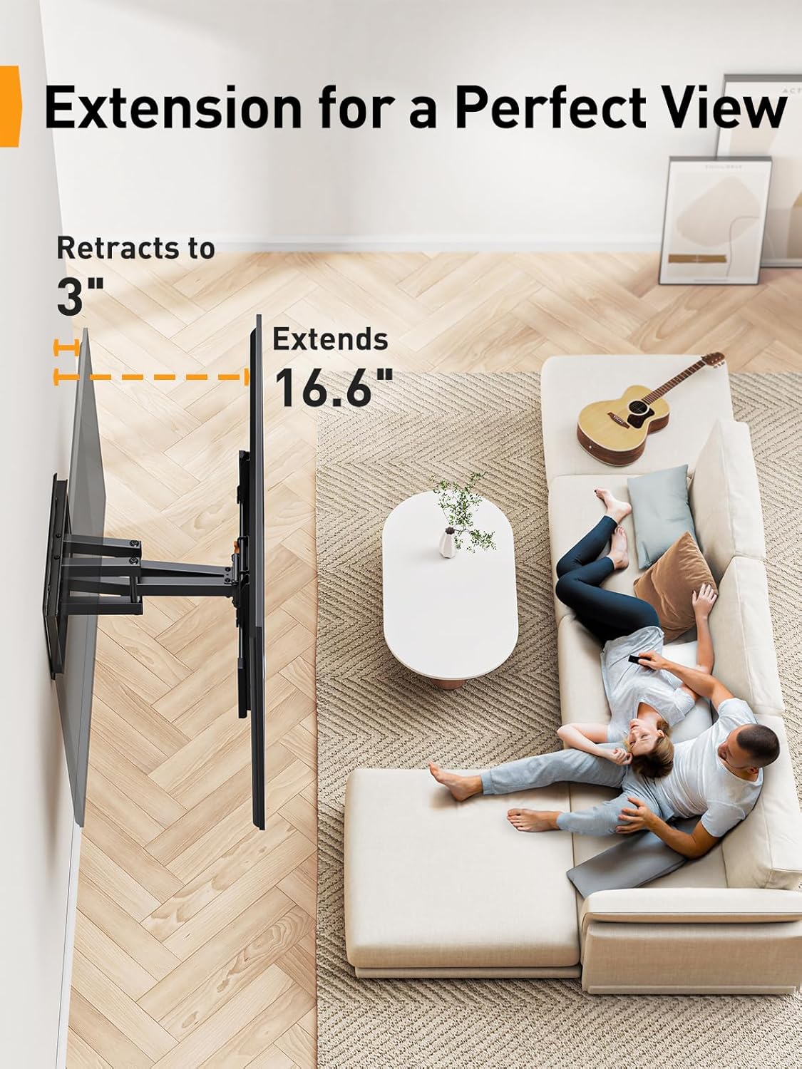 Perlegear Full Motion TV Wall Mount