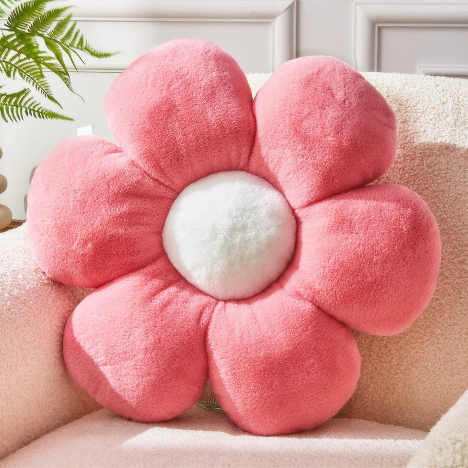 Pink Flower Pillow Flower Shaped