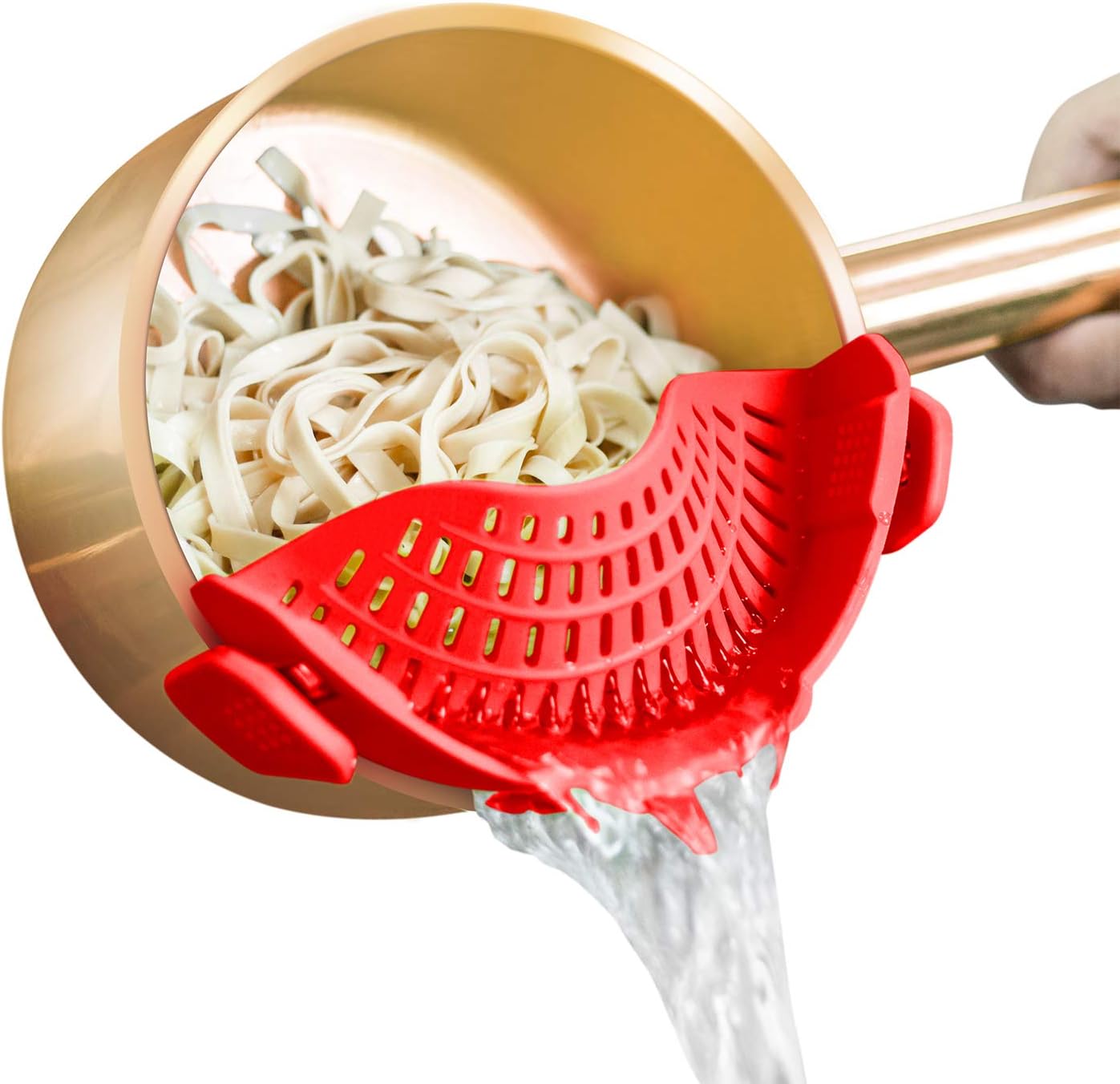 AUOON Clip On Strainer Silicone for All Pots and Pans