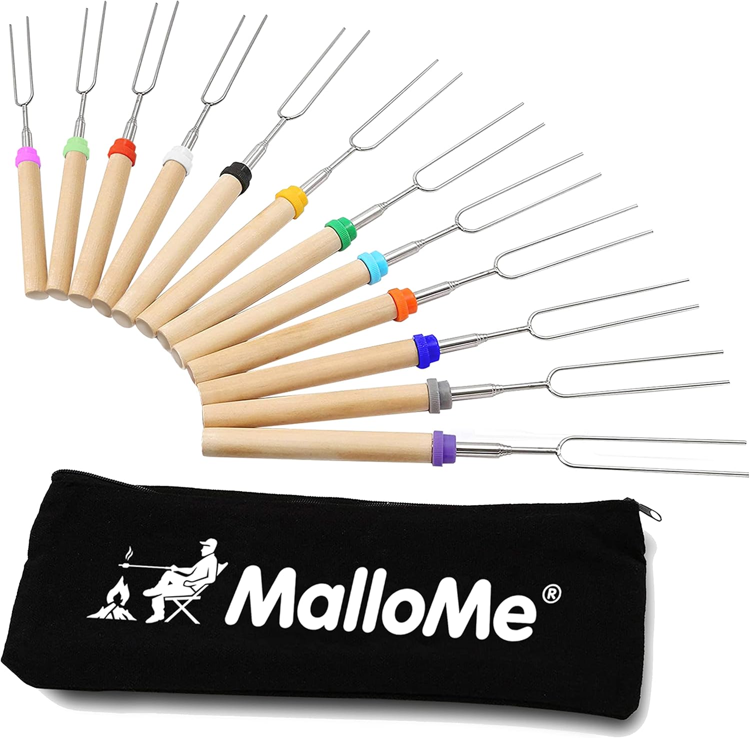 MalloMe S’mores Sticks – 32" Roasting Skewers