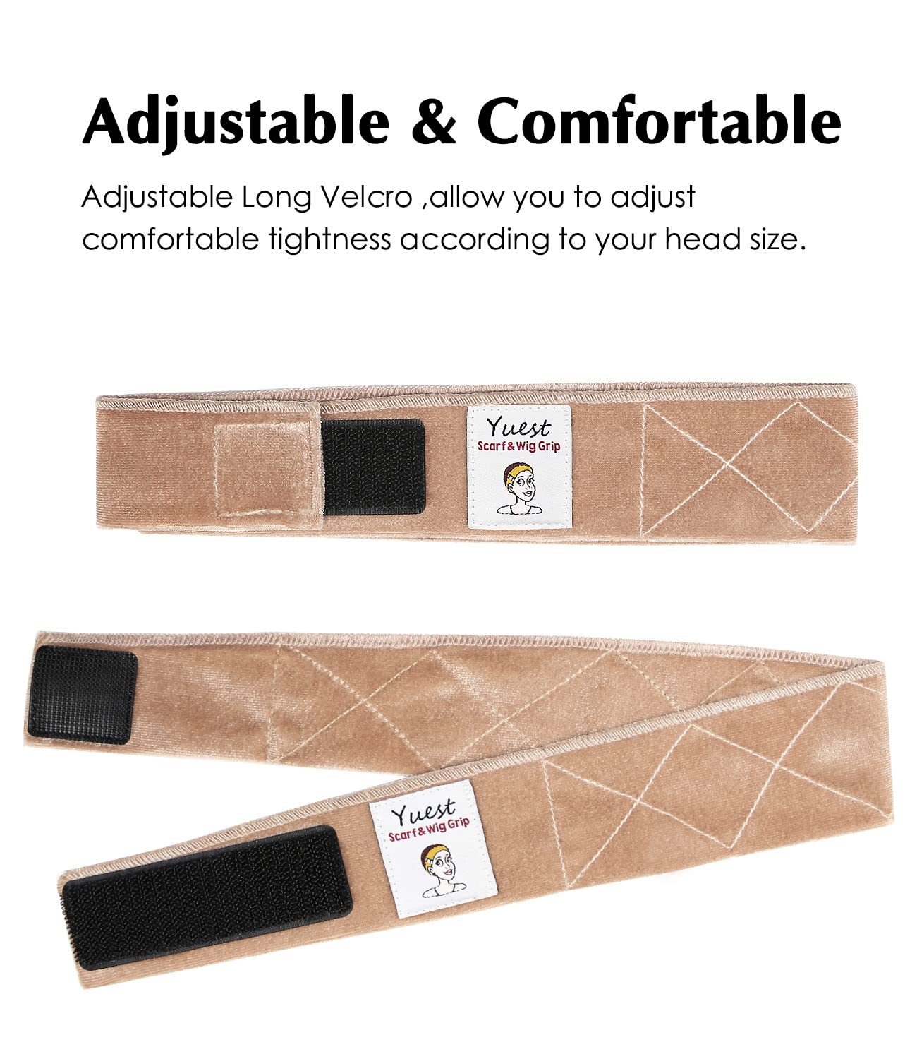 Wig Grip Band - Velvet Wig Grips Adjustable Headband